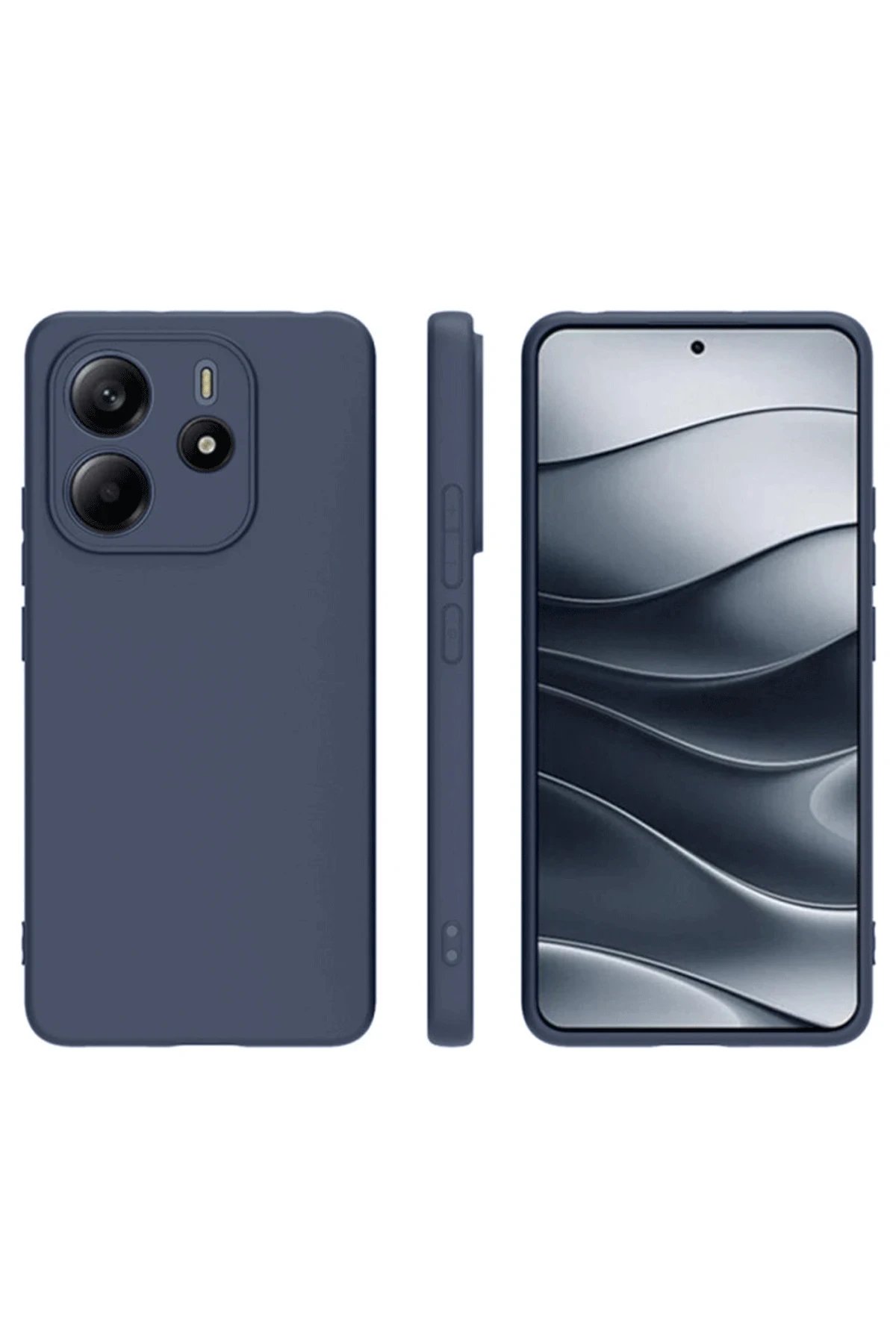 Xiaomi Redmi Note 14 4G Kılıf First Silikon - Lacivert-(5796)