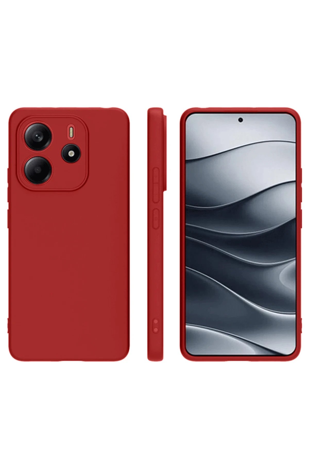 Xiaomi Redmi Note 14 4G Kılıf First Silikon - Kırmızı-(5796)
