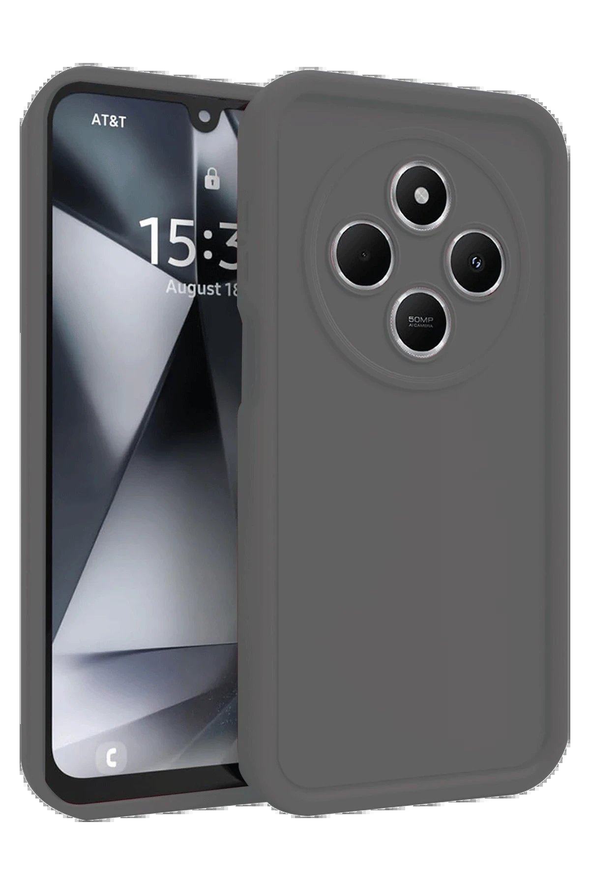 Xiaomi Redmi 14C Kılıf Viera Silikon - Gri-(5796)