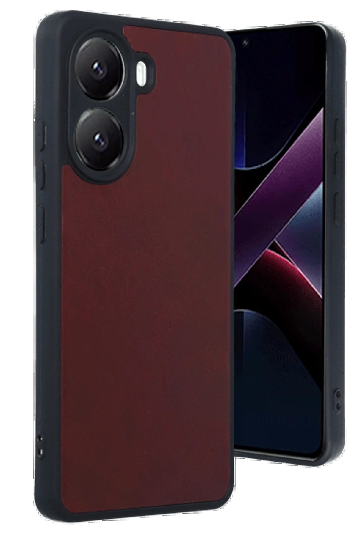 Xiaomi Poco X7 Pro Kılıf Aras Deri Kapak - Bordo-(5796)