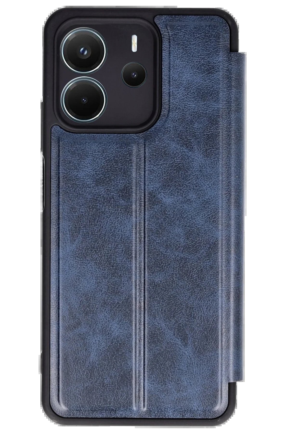 Xiaomi Redmi Note 14 4G Kılıf Flip Cover - Lacivert-(5796)