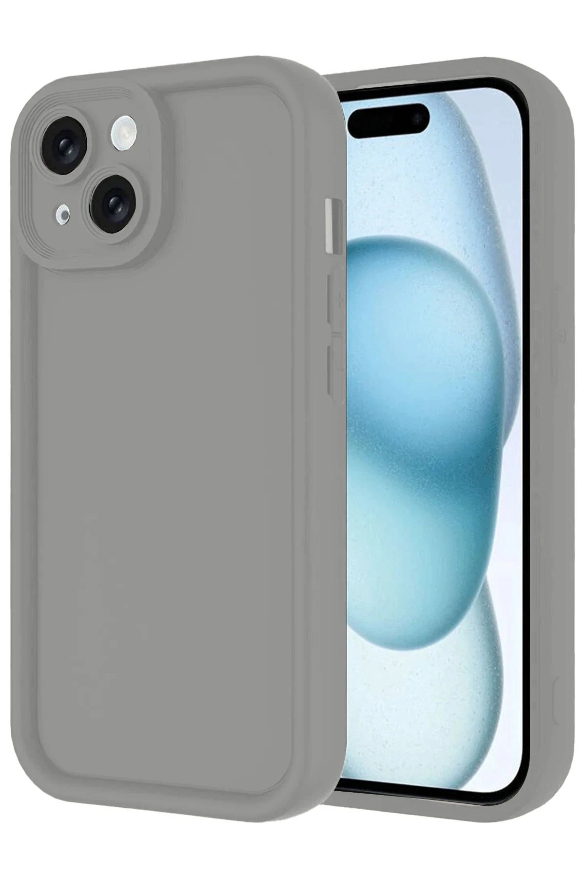 iPhone 14 Kılıf Viera Silikon - Gri-(5796)