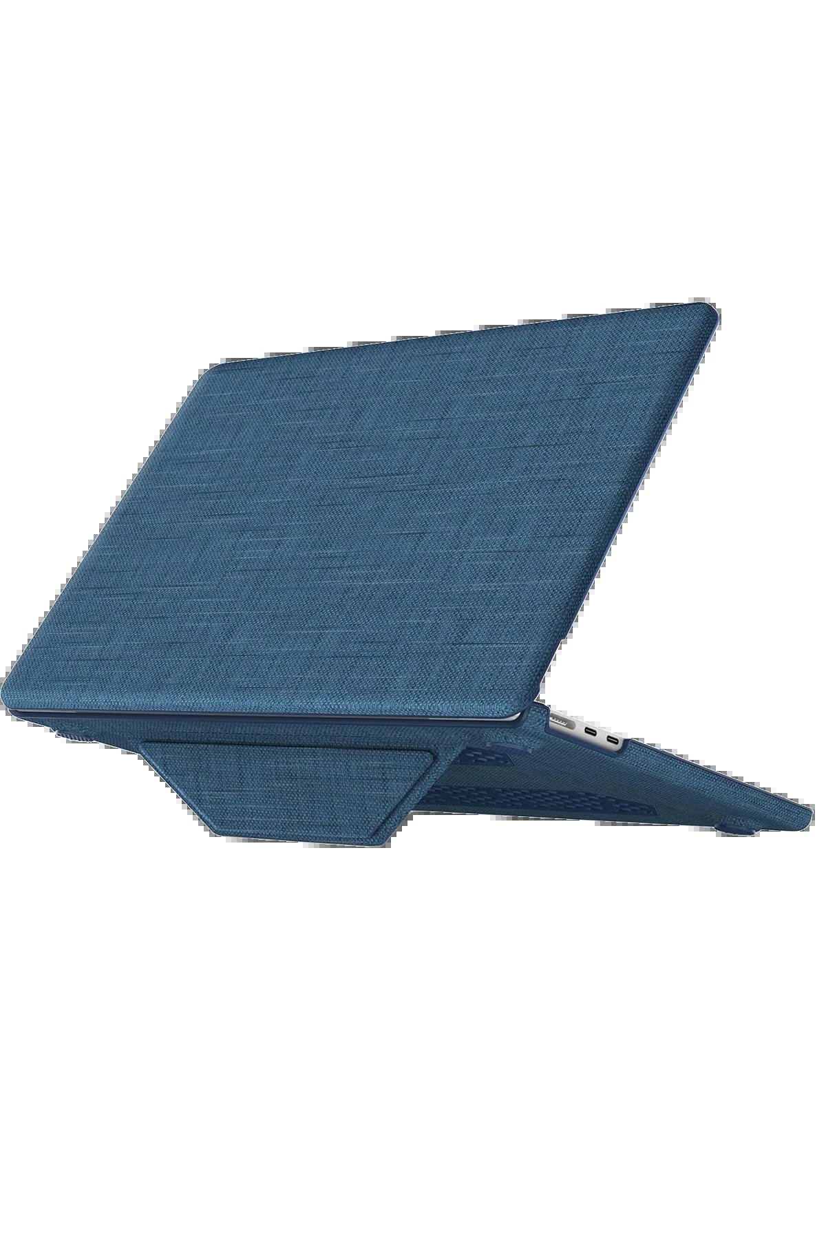 Macbook Pro 16 2021 Macbook Kumaş Kapak - Lacivert-(5796)