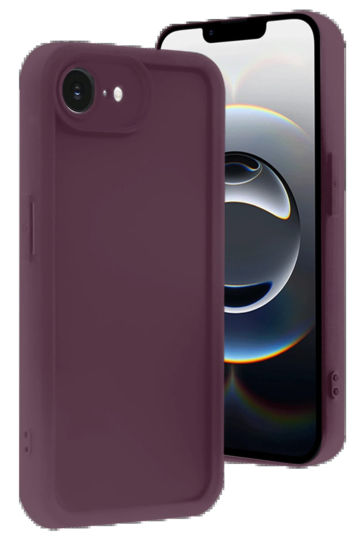 iPhone 16E Kılıf Viera Silikon - Mürdüm-(5796)