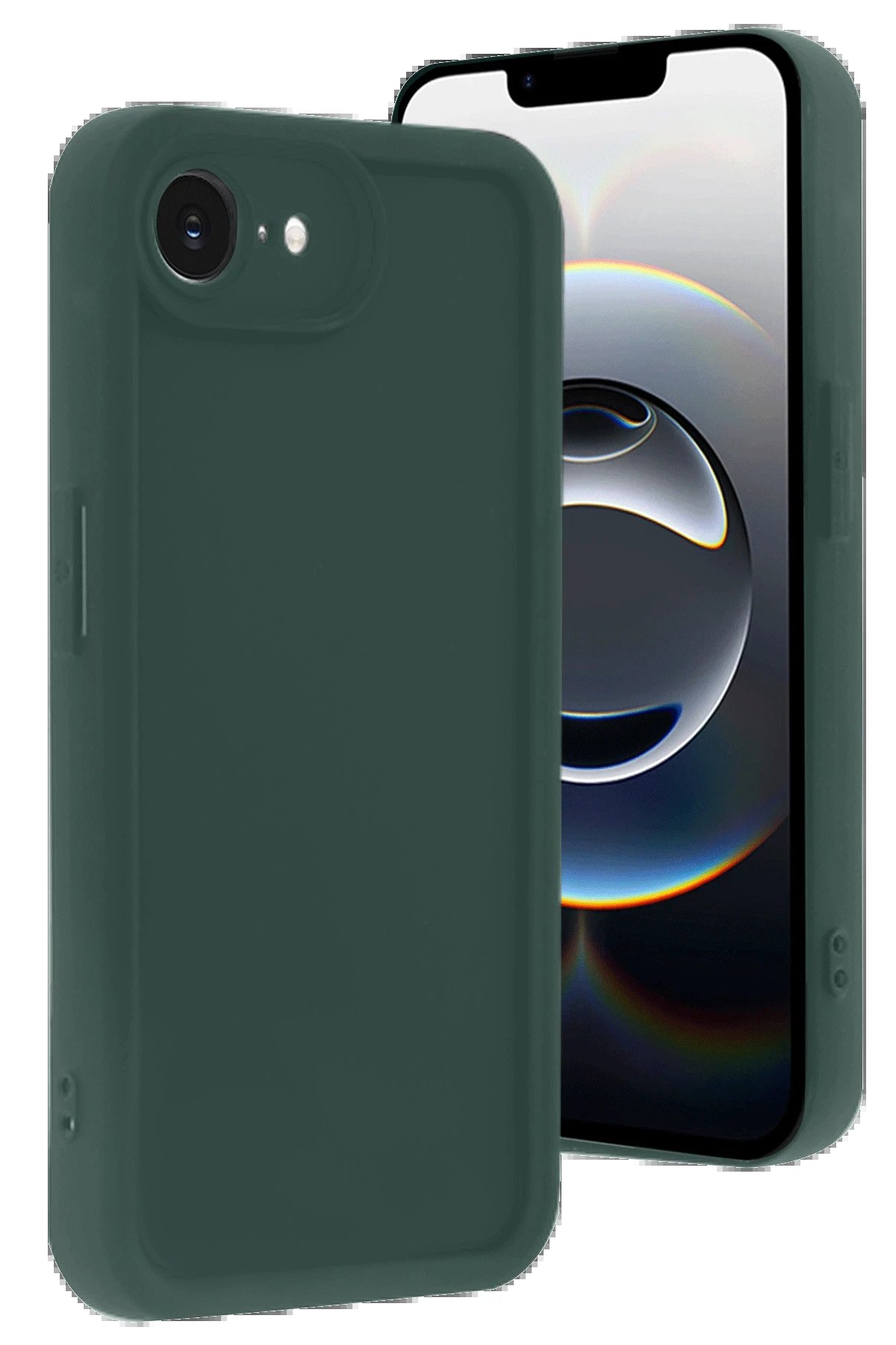 iPhone 16E Kılıf Viera Silikon - Koyu Yeşil-(5796)
