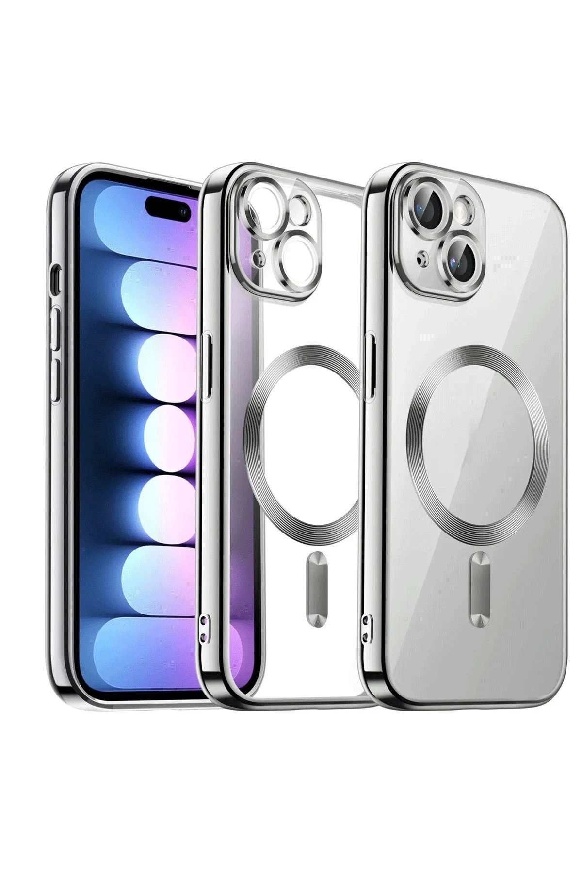 iPhone 14 Kılıf Kross Magneticsafe Kapak - Titan Gri-(5796)