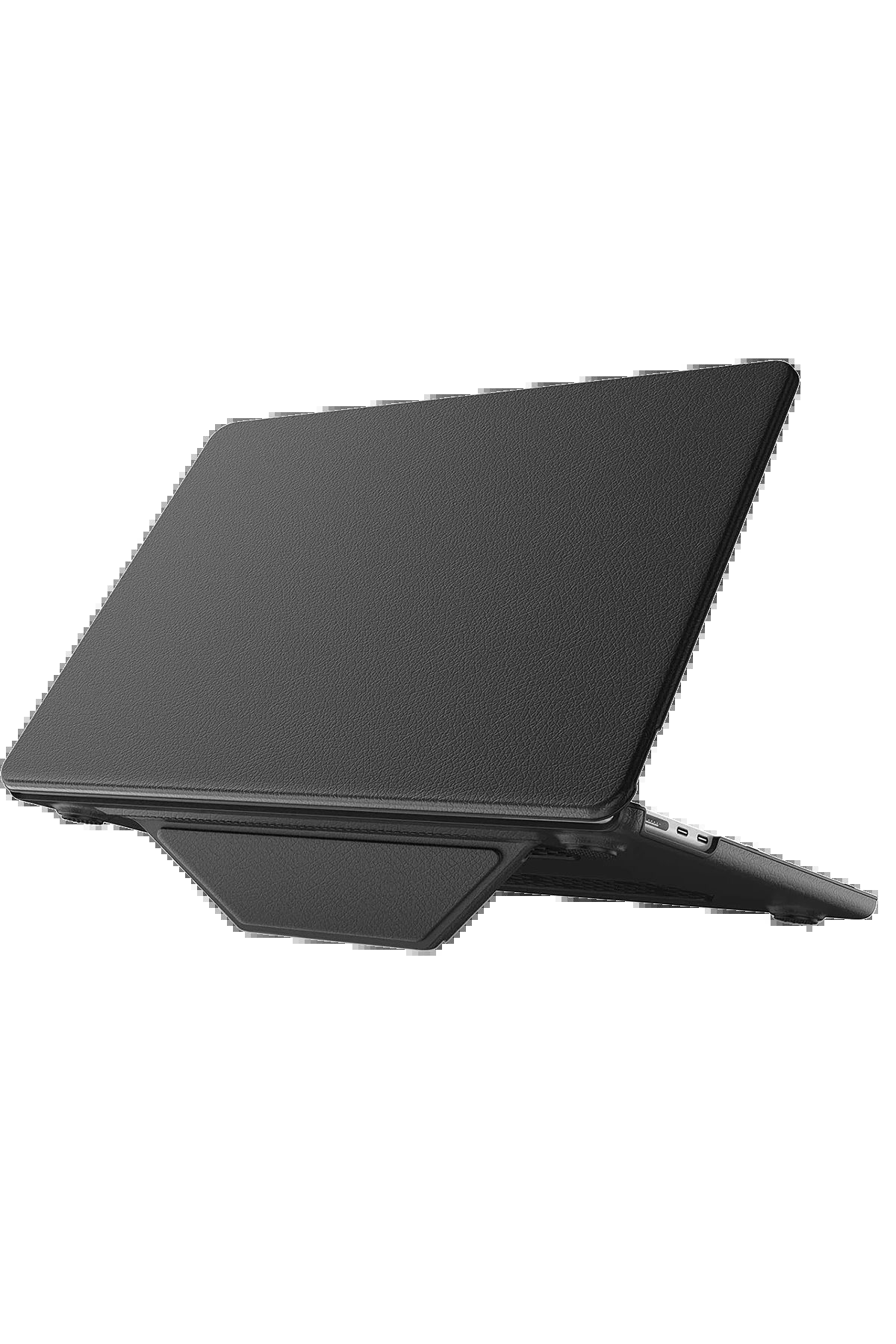 Macbook Air 15 2024 Macbook Deri Kapak - Siyah-(5796)