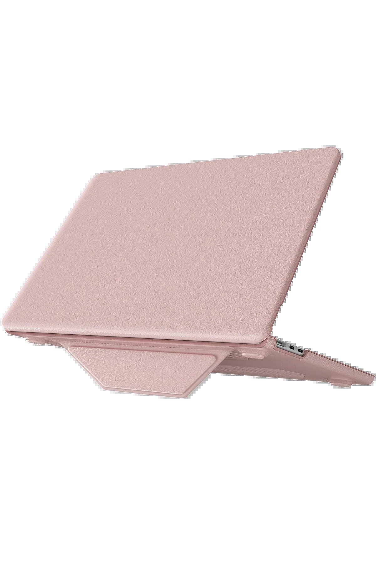 Macbook Air 15 2024 Macbook Deri Kapak - Pembe-(5796)