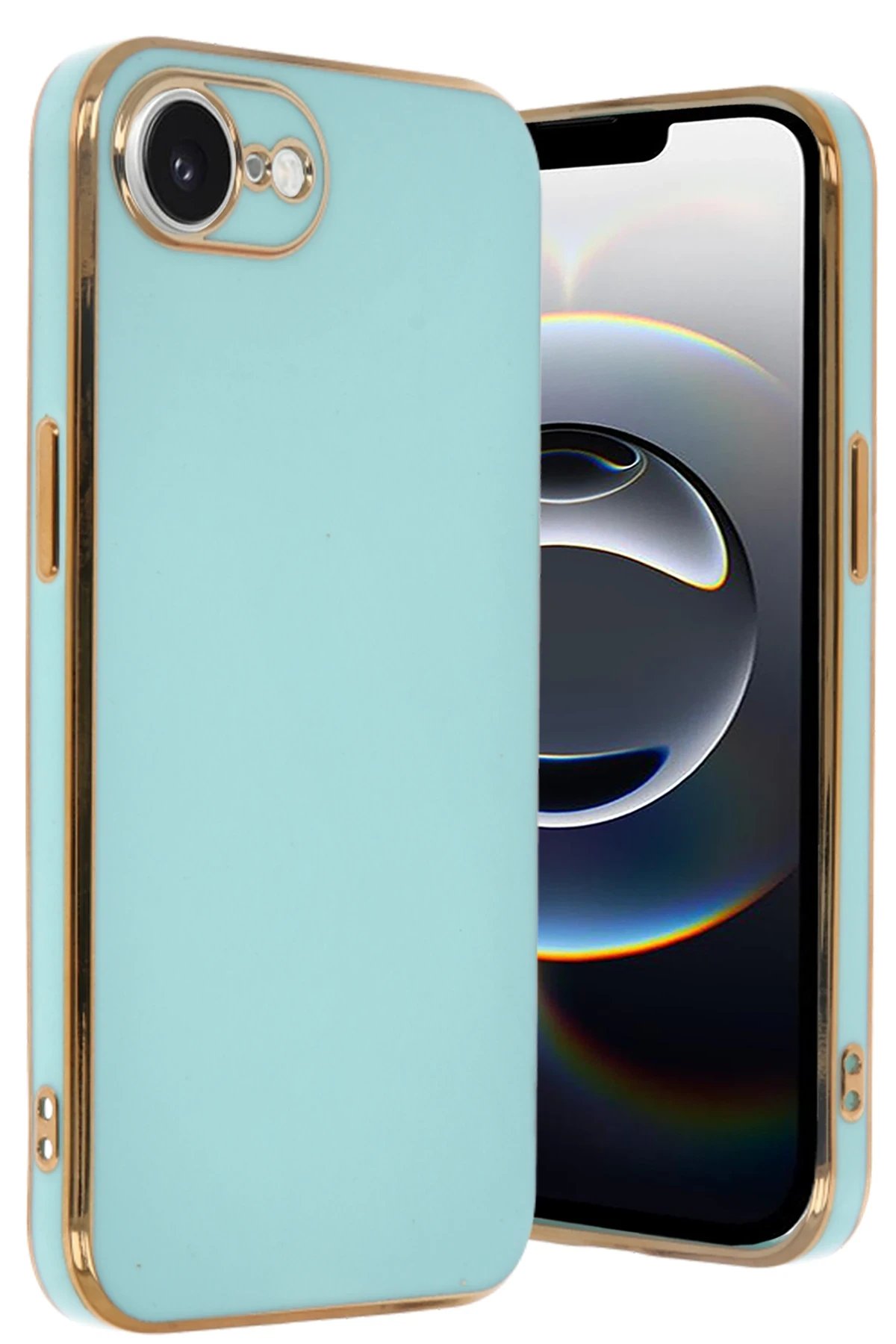 iPhone 16E Kılıf Volet Silikon - Açık Yeşil-(5796)