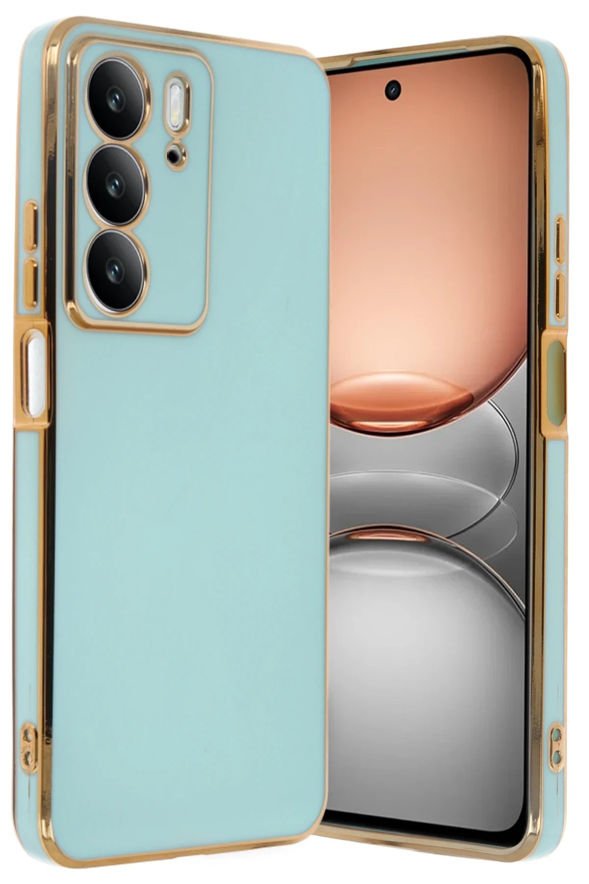 Realme C75 4G Kılıf Volet Silikon - Açık Yeşil-(5796)