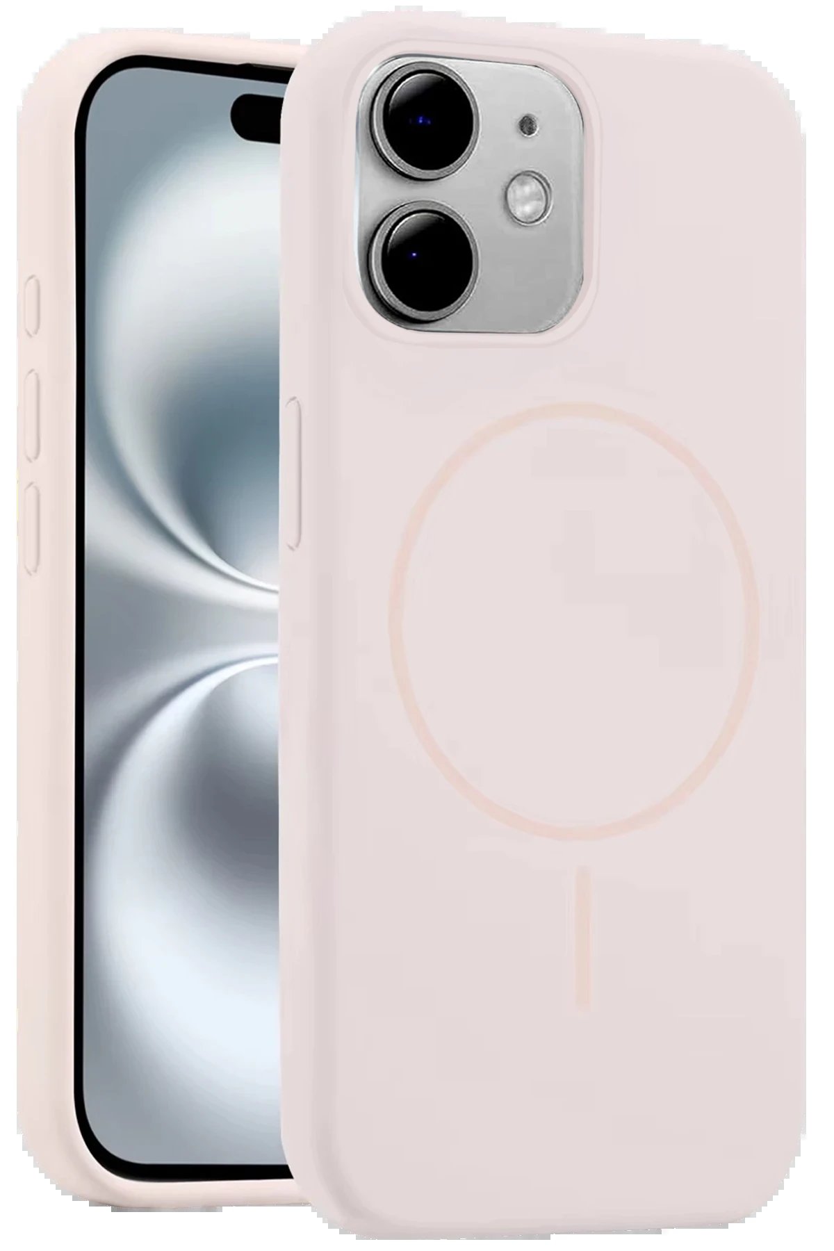 iPhone 11 Kılıf Jully Magsafe Kapak - Pembe-(5796)