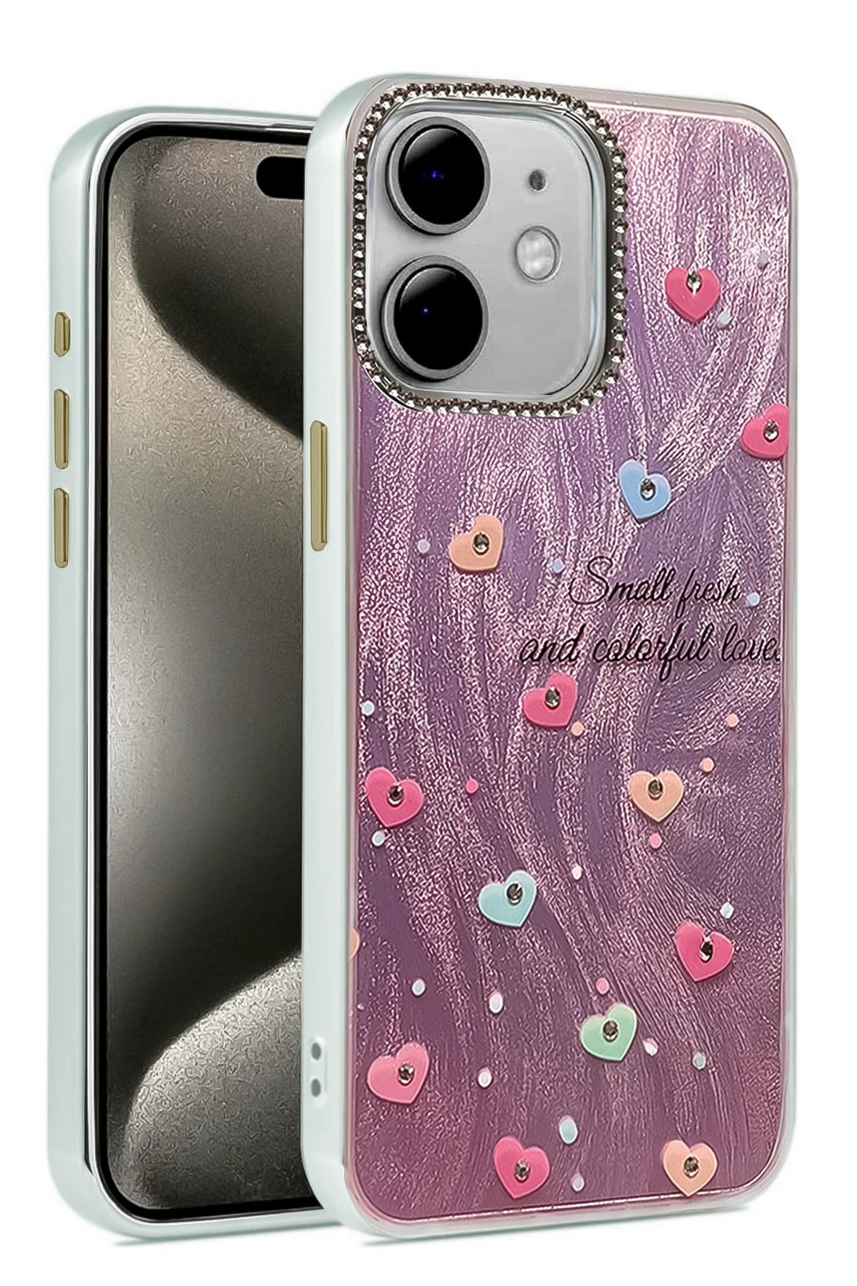 iPhone 12 Kılıf Blade Aynalı Desenli Kapak - Desen 8-(5796)