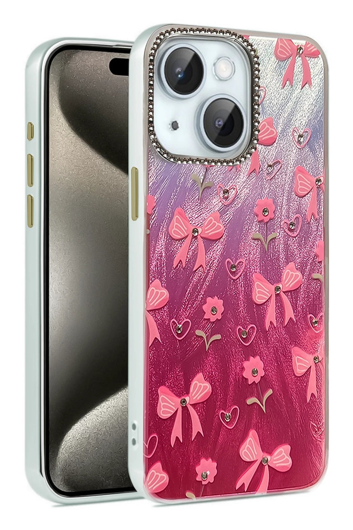 iPhone 14 Kılıf Blade Aynalı Desenli Kapak - Desen 3-(5796)