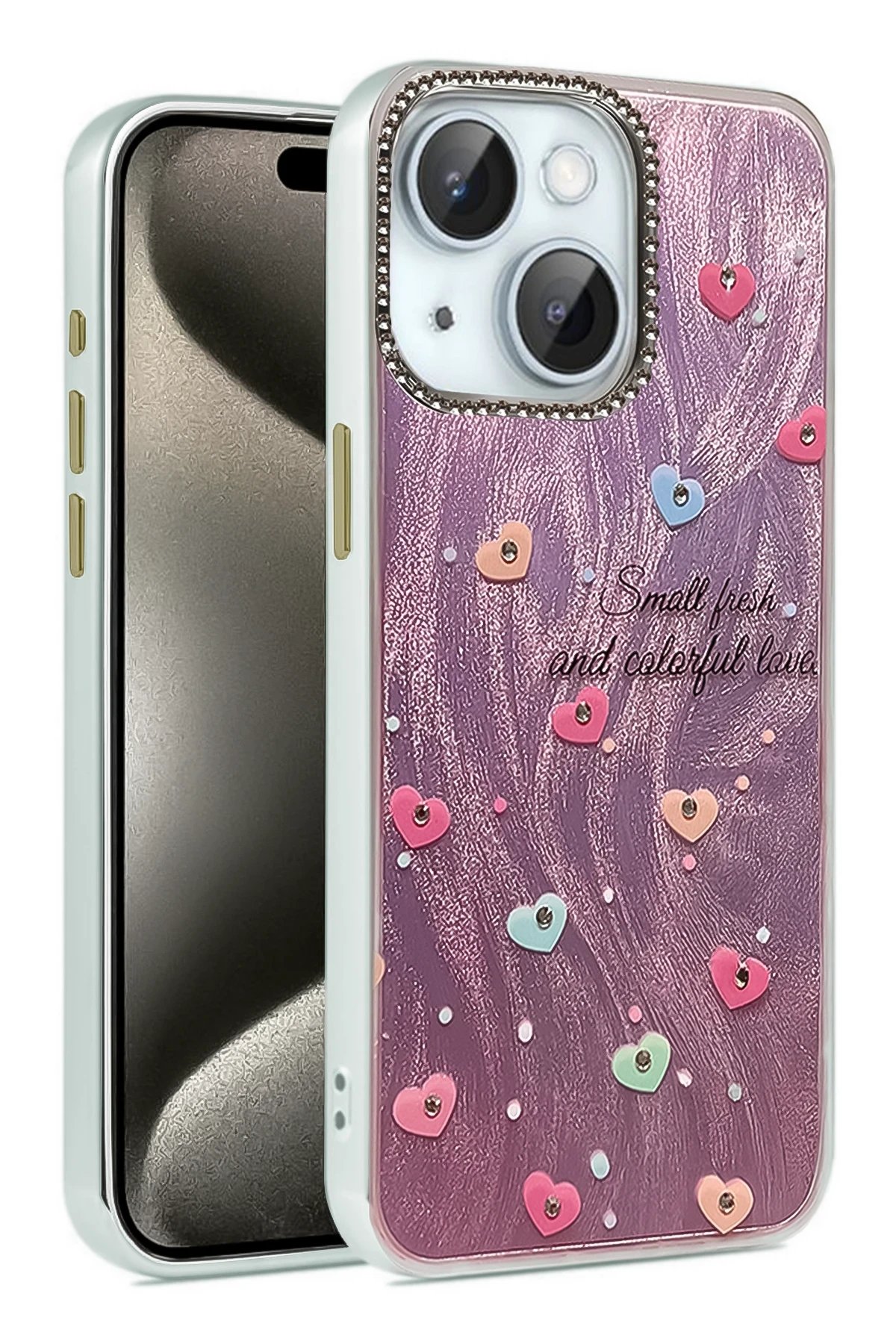 iPhone 14 Kılıf Blade Aynalı Desenli Kapak - Desen 8-(5796)