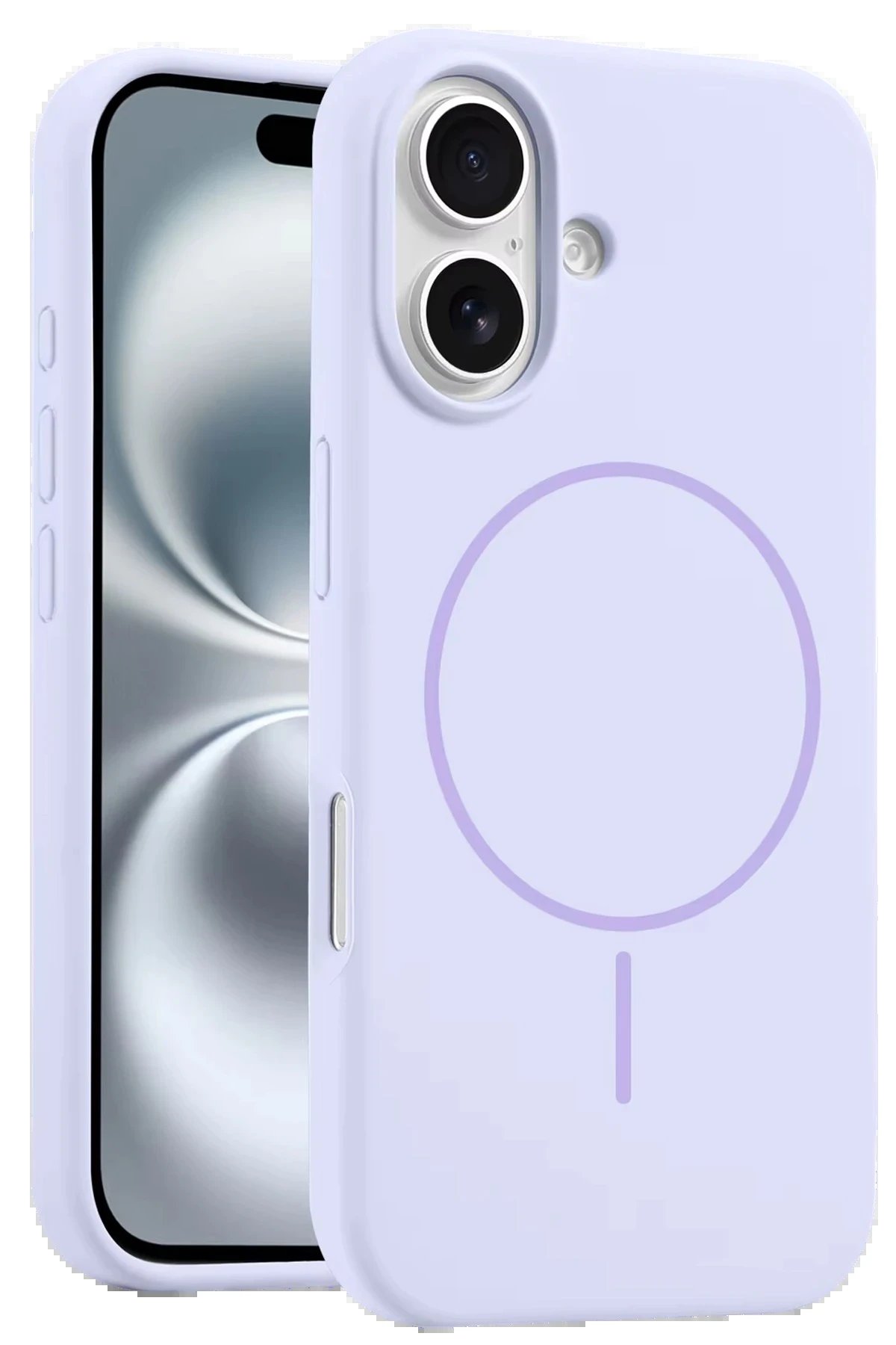 iPhone 16 Plus Kılıf Jully Magsafe Kapak - Lila-(5796)