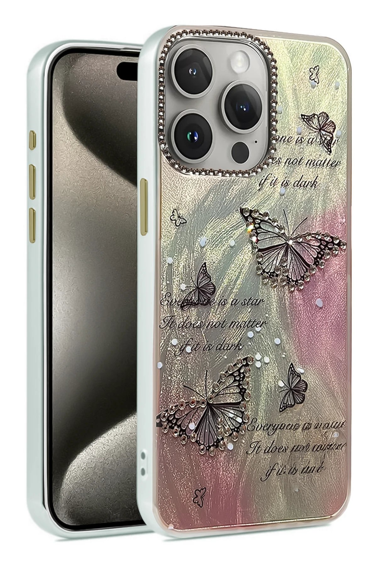 iPhone 15 Pro Max Kılıf Blade Aynalı Desenli Kapak - Desen 6-(5796)