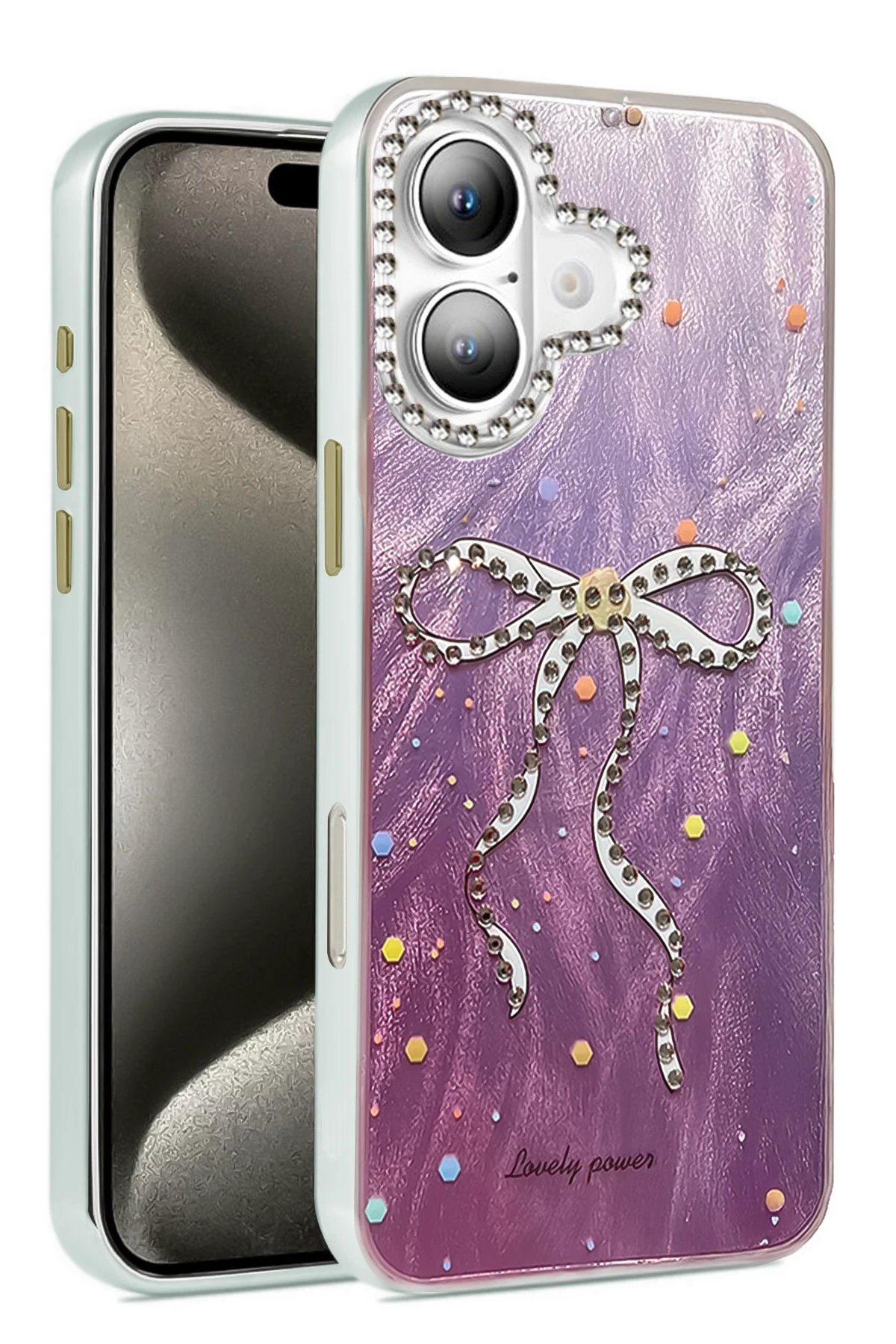 iPhone 16 Kılıf Blade Aynalı Desenli Kapak - Desen 1-(5796)
