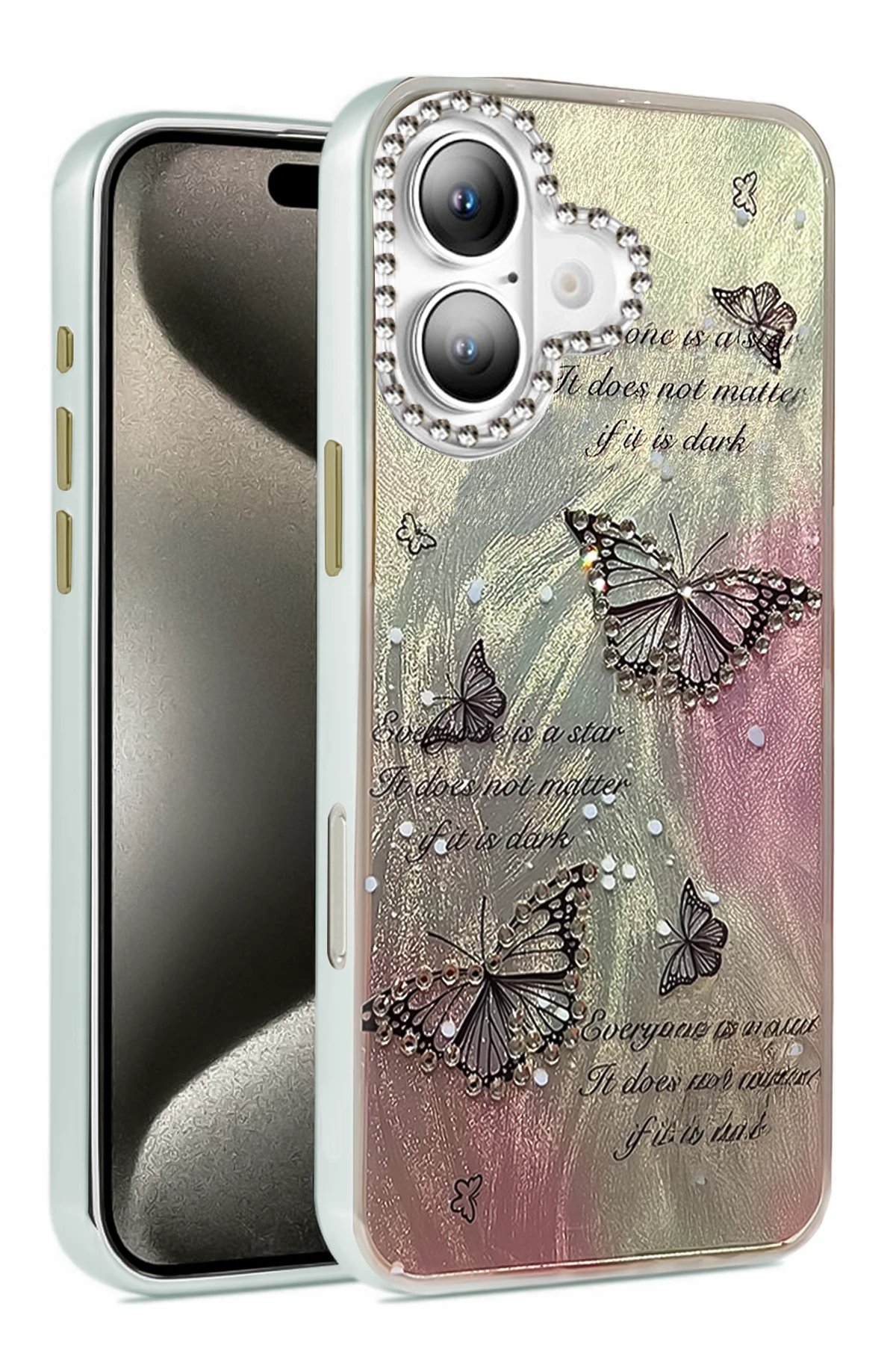 iPhone 16 Kılıf Blade Aynalı Desenli Kapak - Desen 6-(5796)