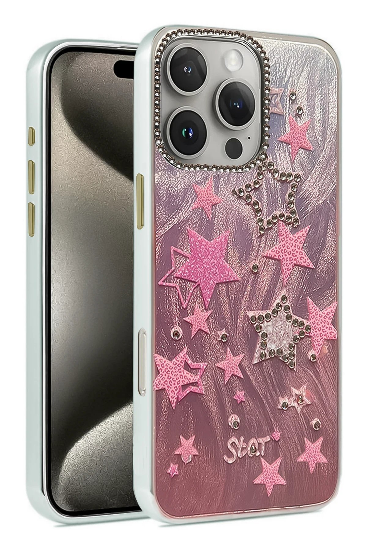 iPhone 16 Pro Max Kılıf Blade Aynalı Desenli Kapak - Desen 7-(5796)