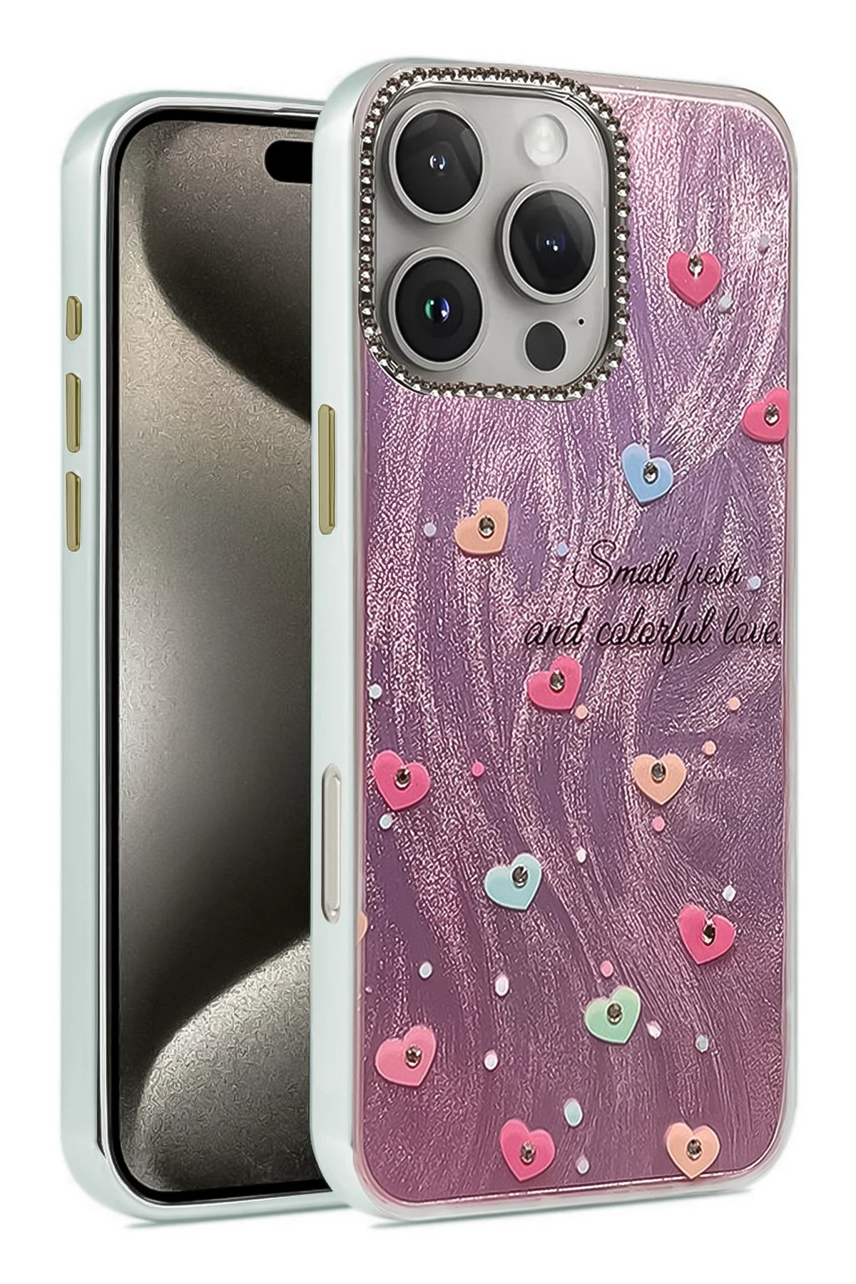 iPhone 16 Pro Max Kılıf Blade Aynalı Desenli Kapak - Desen 8-(5796)