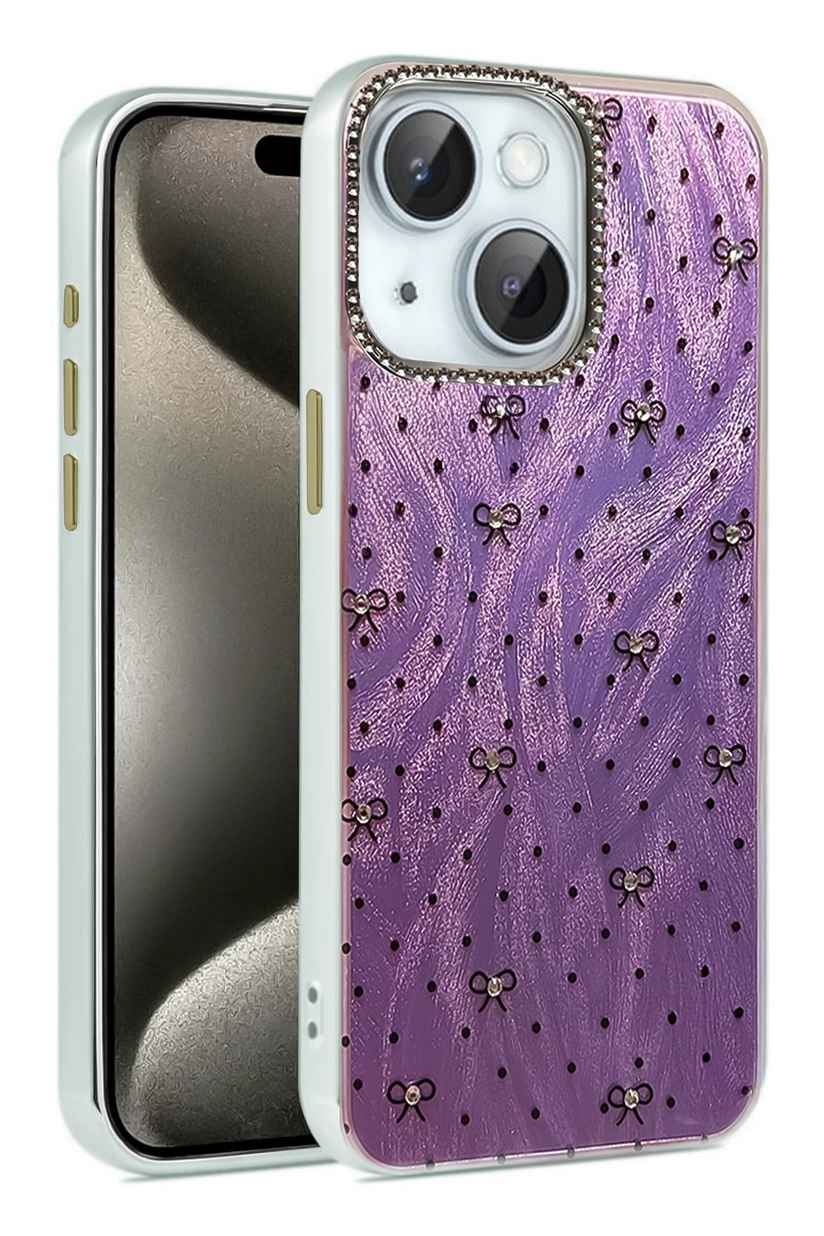 iPhone 15 Plus Kılıf Blade Aynalı Desenli Kapak - Desen 2-(5796)