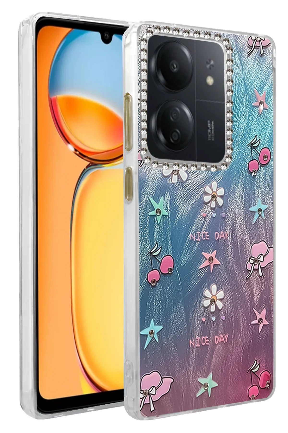 Xiaomi Redmi 13C Kılıf Blade Aynalı Desenli Kapak - Desen 4-(5796)
