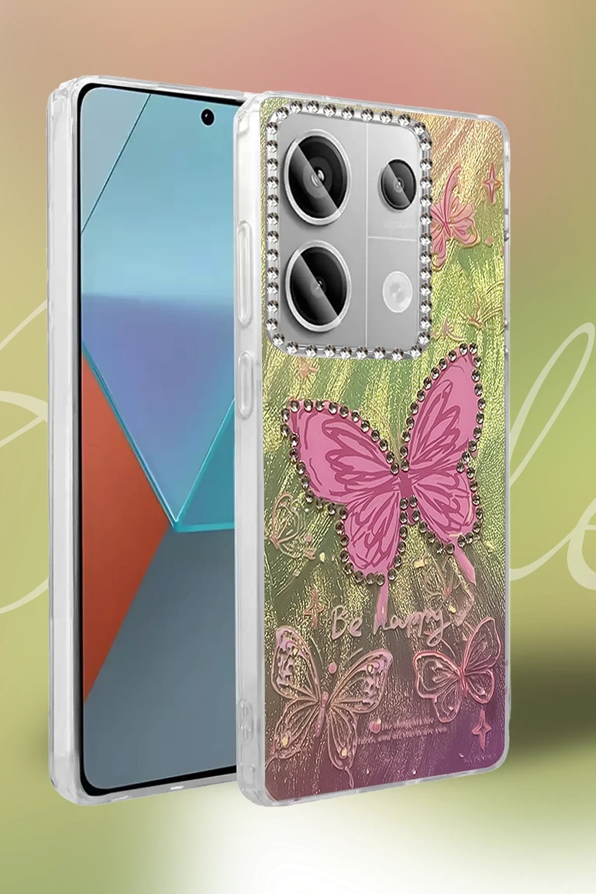 Xiaomi Redmi Note 13 Pro 4G Kılıf Blade Aynalı Desenli Kapak - Desen 8-(5796)