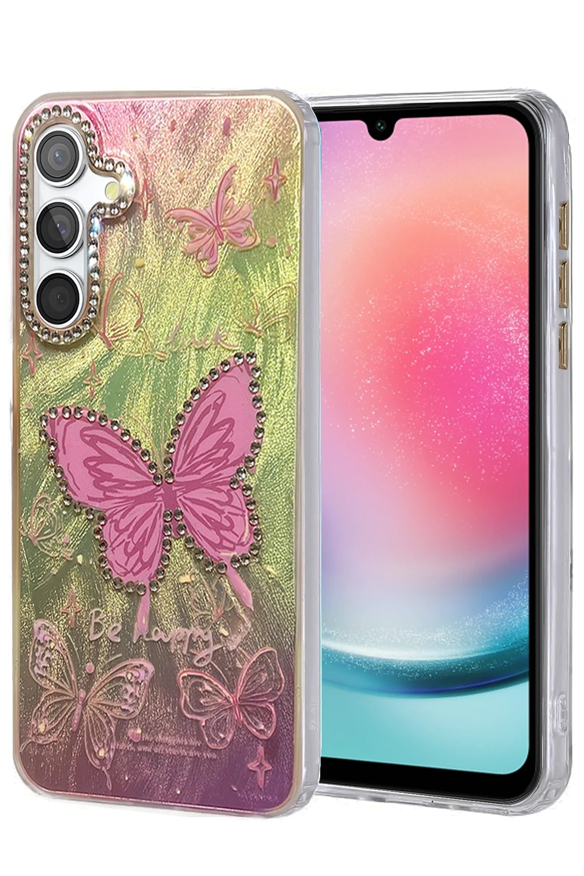 Samsung Galaxy A24 4G Kılıf Blade Aynalı Desenli Kapak - Desen 5-(5796)