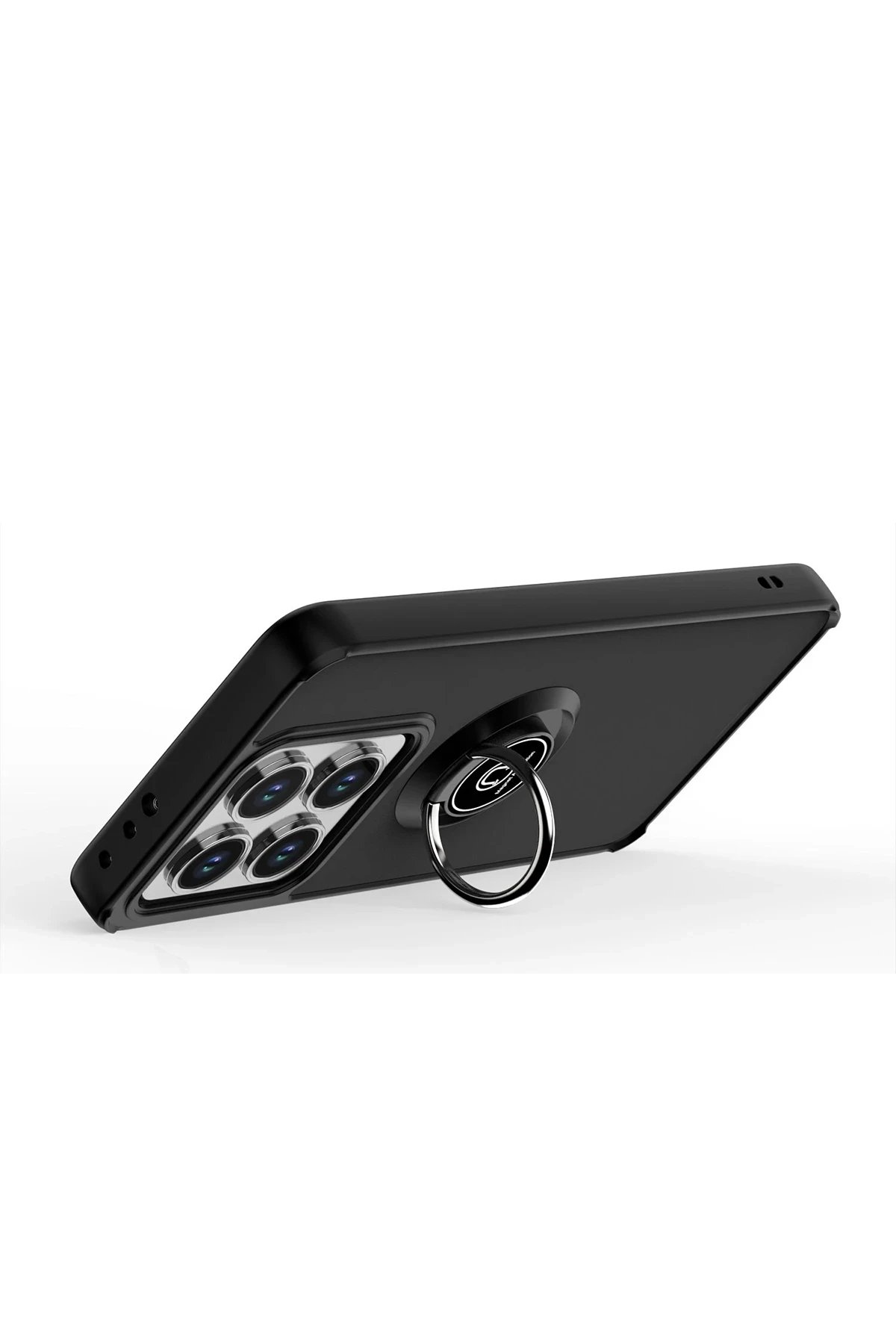 Xiaomi Mi 14T Pro Kılıf Montreal Yüzüklü Silikon Kapak - Lacivert-(5796)