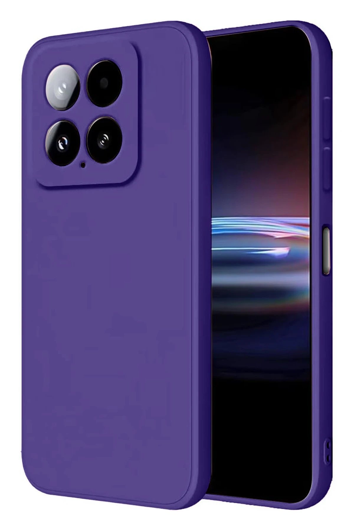 Xiaomi Mi 14T Pro Kılıf Nano içi Kadife Silikon - Mor-(5796)