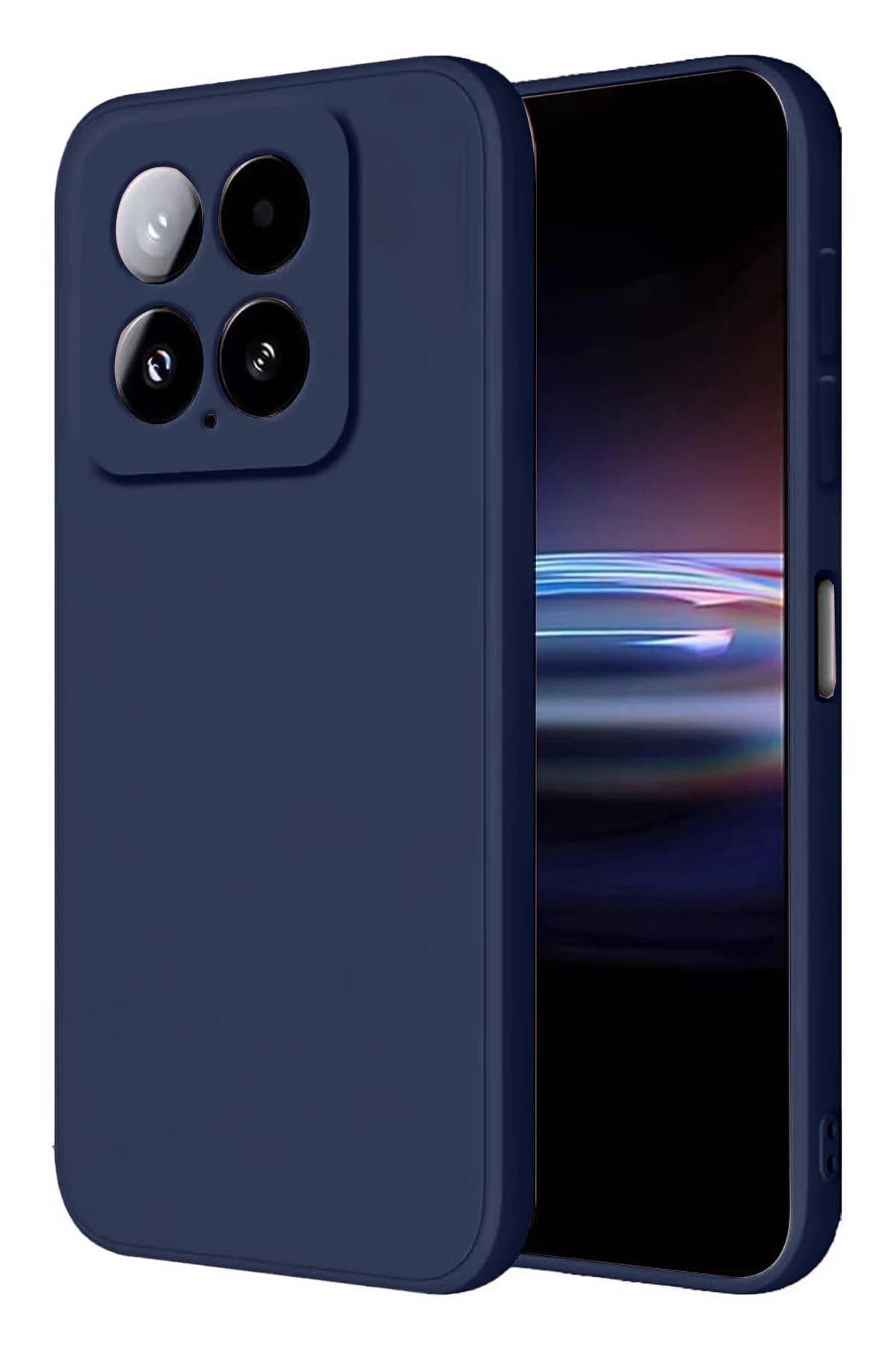 Xiaomi Mi 14T Pro Kılıf Nano içi Kadife Silikon - Lacivert-(5796)