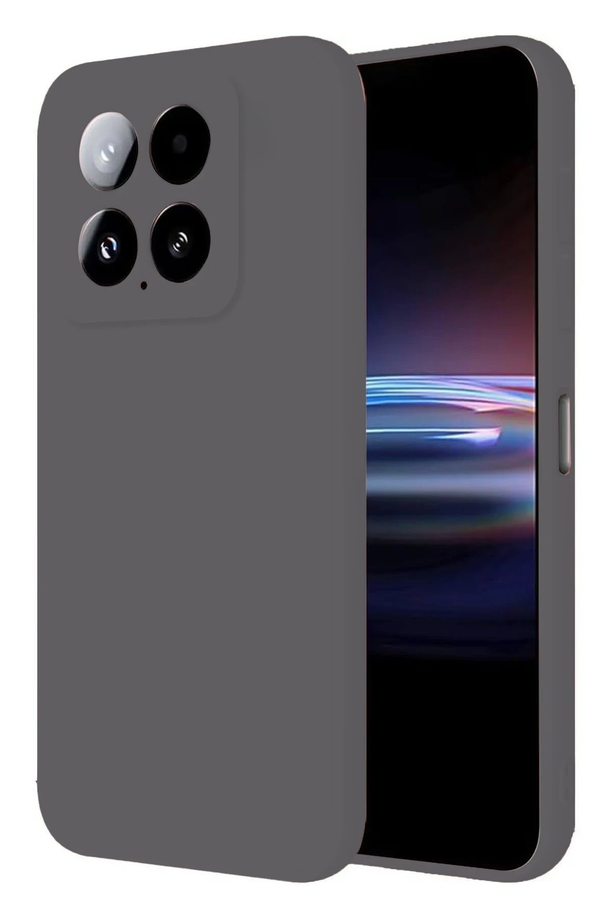 Xiaomi Mi 14T Pro Kılıf Nano içi Kadife Silikon - Gri-(5796)