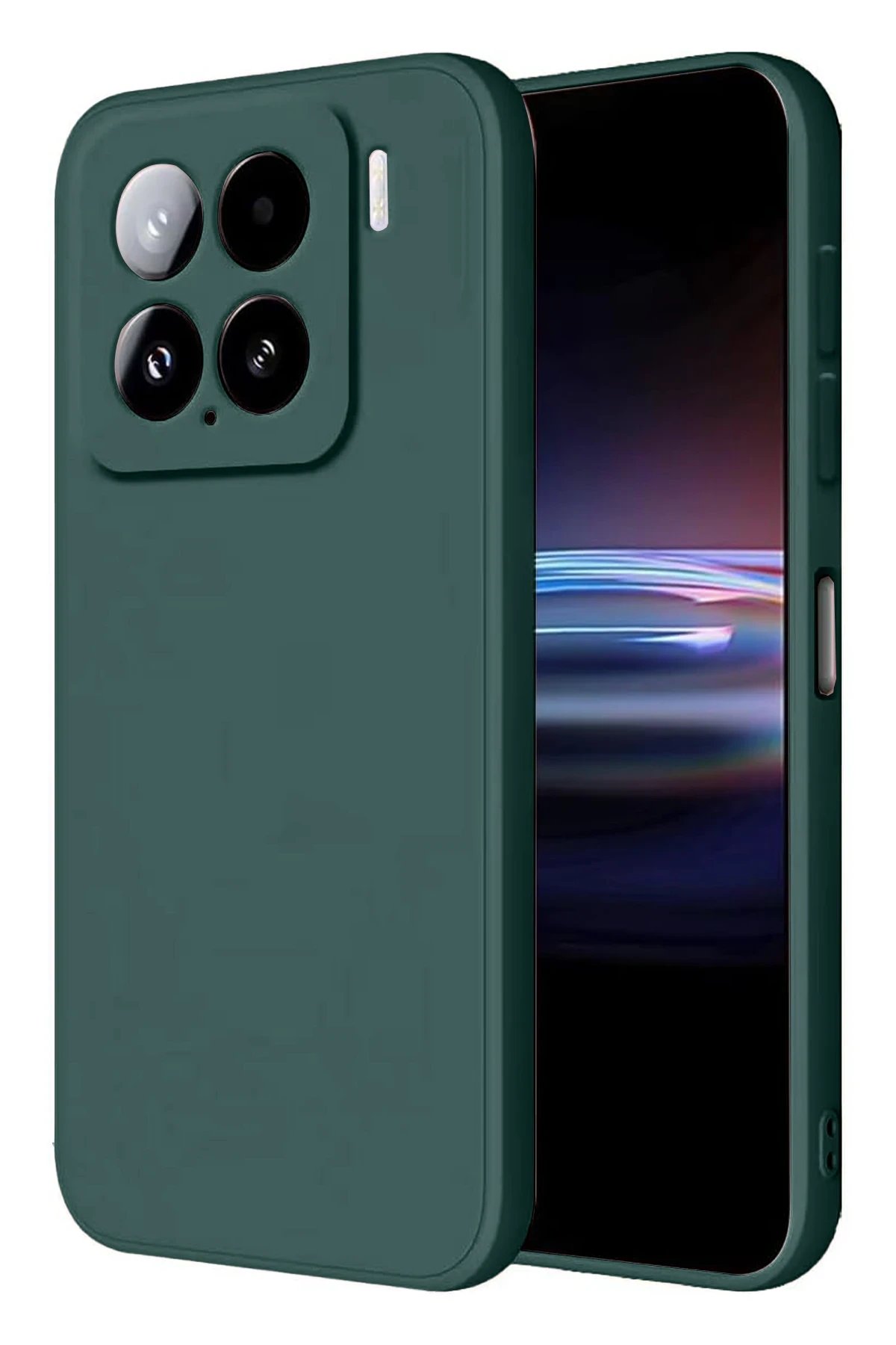 Xiaomi Mi 15 Pro Kılıf Nano içi Kadife Silikon - Koyu Yeşil-(5796)
