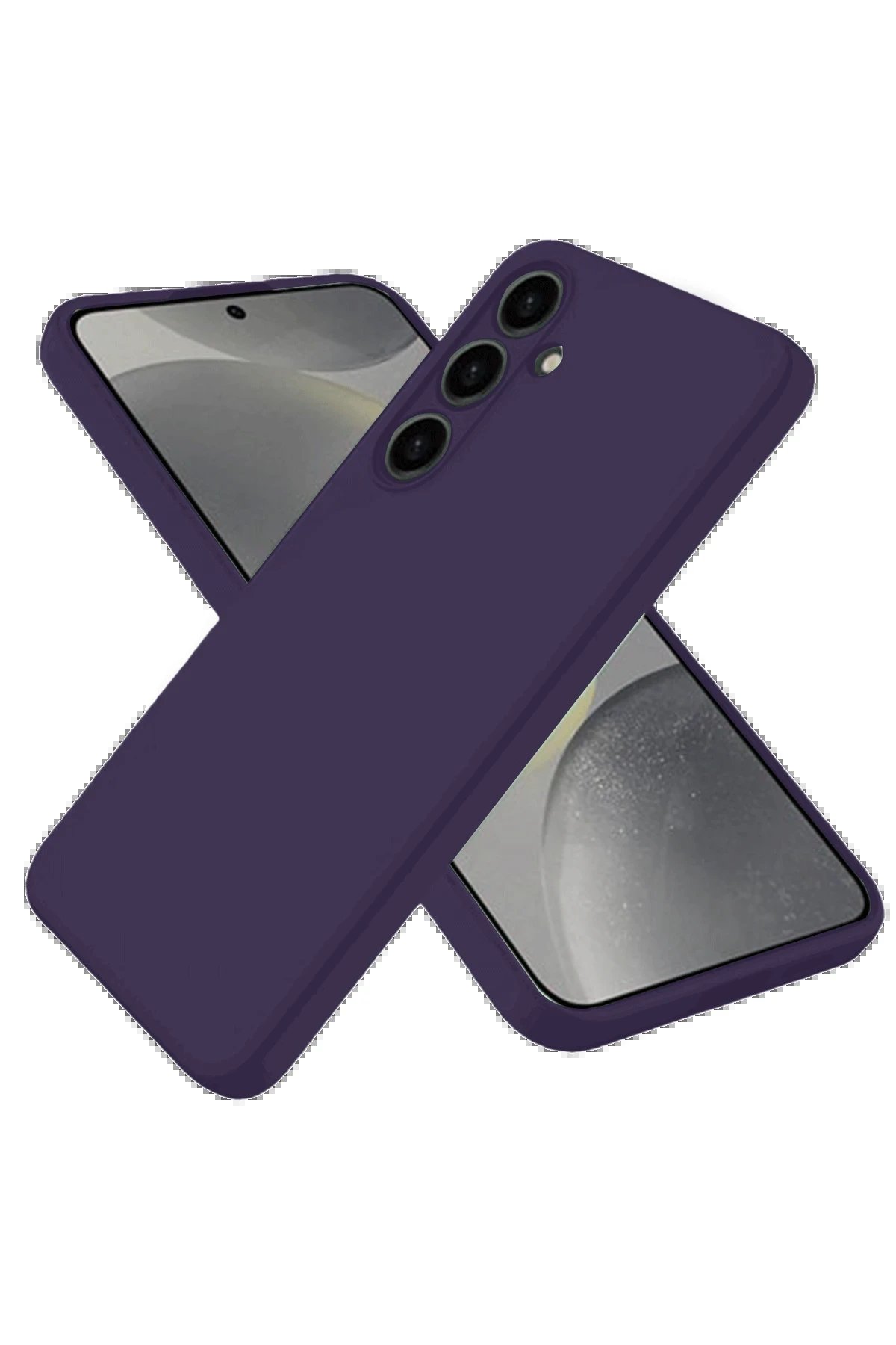 Samsung Galaxy S25 Kılıf Nano içi Kadife Silikon - Mor-(5796)