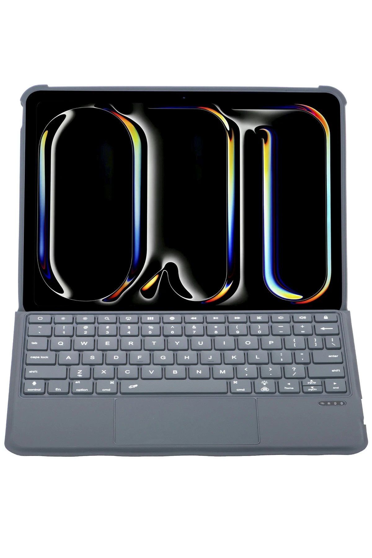 T5507D iPad Pro 11 (2022) Kılıf Palermo Ledli Klavyeli Standlı Tablet Kılıfı - Siyah-(5796)