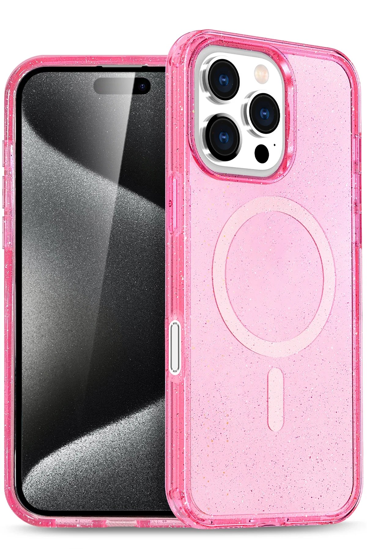 Apple iPhone 16 Pro Max Star Magsafe Kapak - Pembe-(5796)