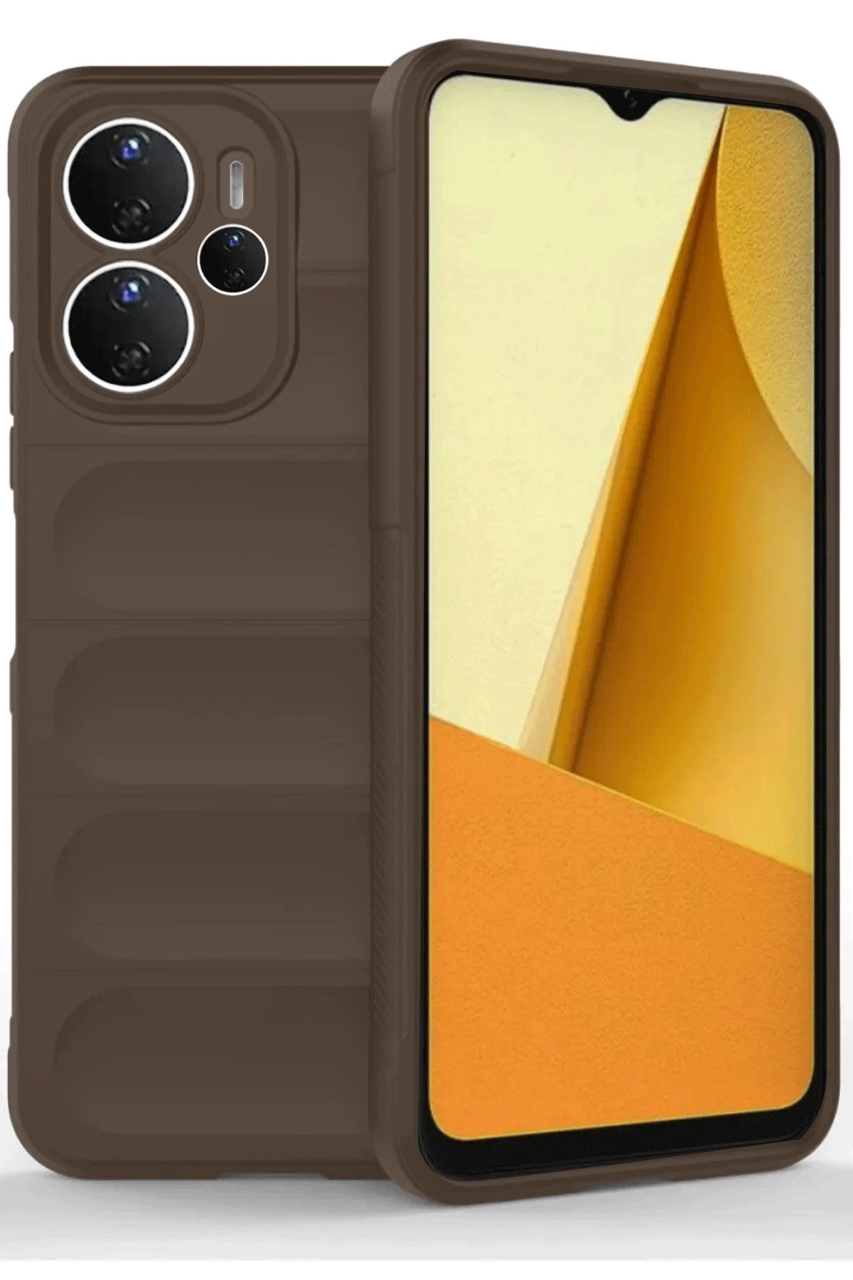 Xiaomi Redmi Note 14 4G Kılıf Optimum Silikon - Kahverengi-(5796)