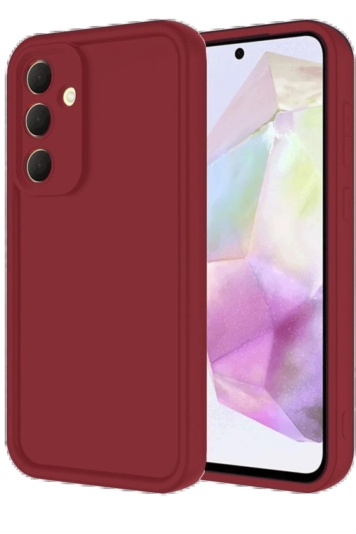 Samsung Galaxy A16 5G Kılıf Viera Silikon - Bordo-(5796)