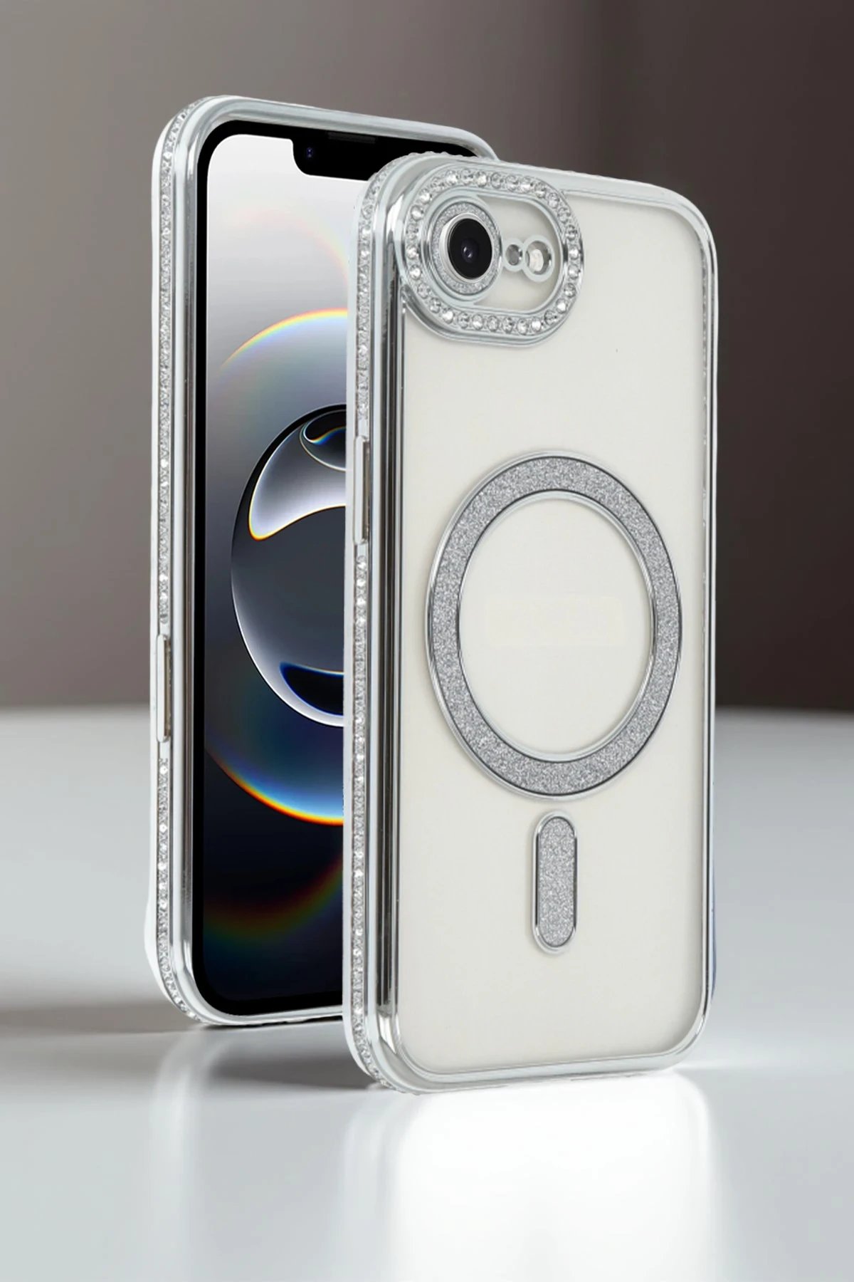 Apple iPhone 16E Joke Simli Magneticsafe Kılıf - Mavi-(5796)