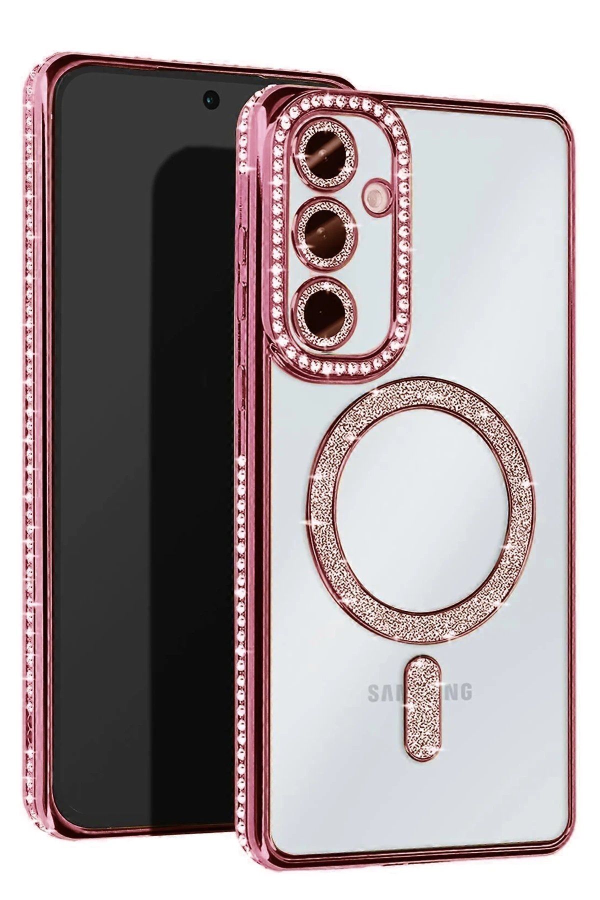 Samsung Galaxy S25 Edge Joke Simli Magneticsafe Kılıf - Pembe-(5796)