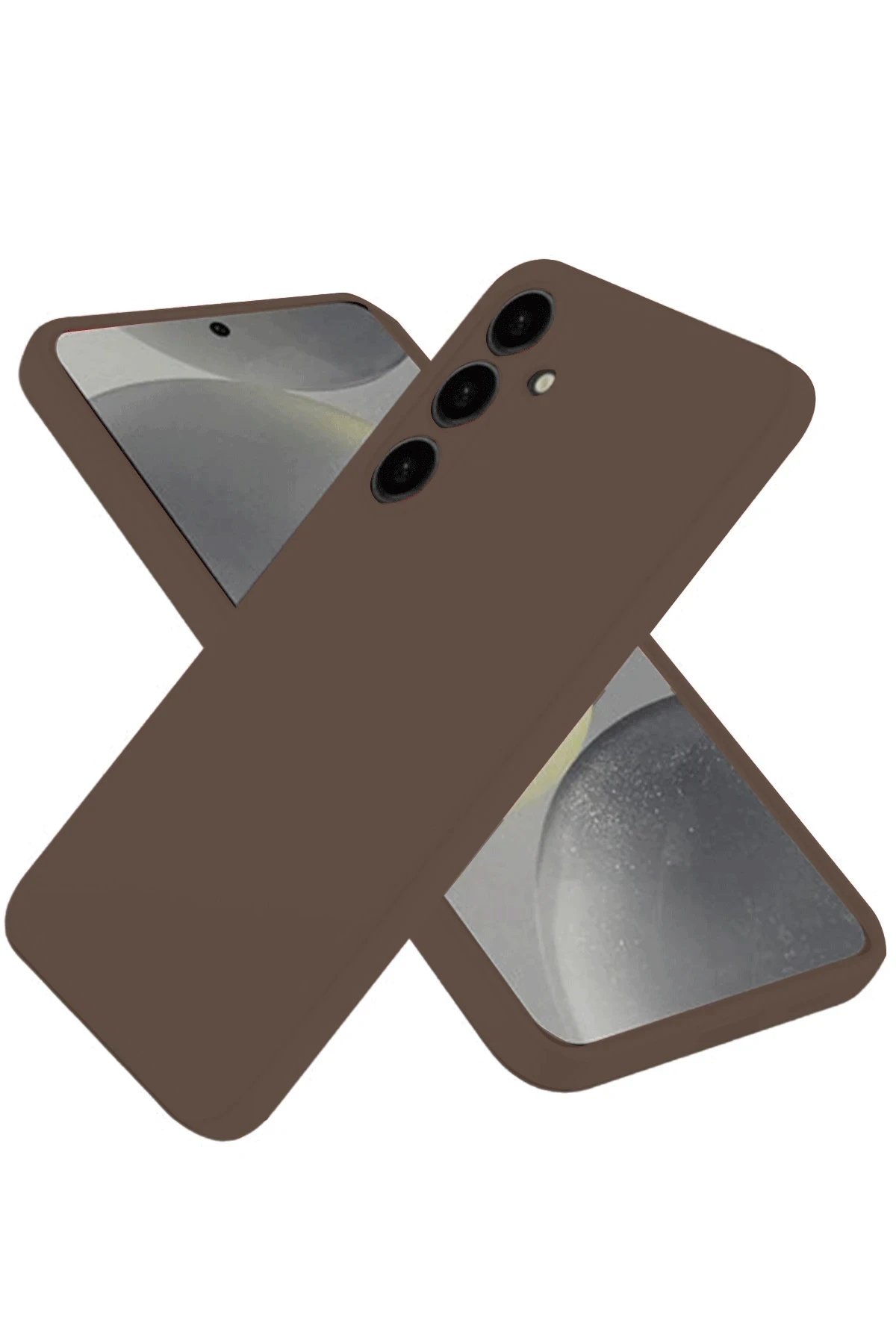 Samsung Galaxy A36 Kılıf First Silikon - Kahverengi-(5796)