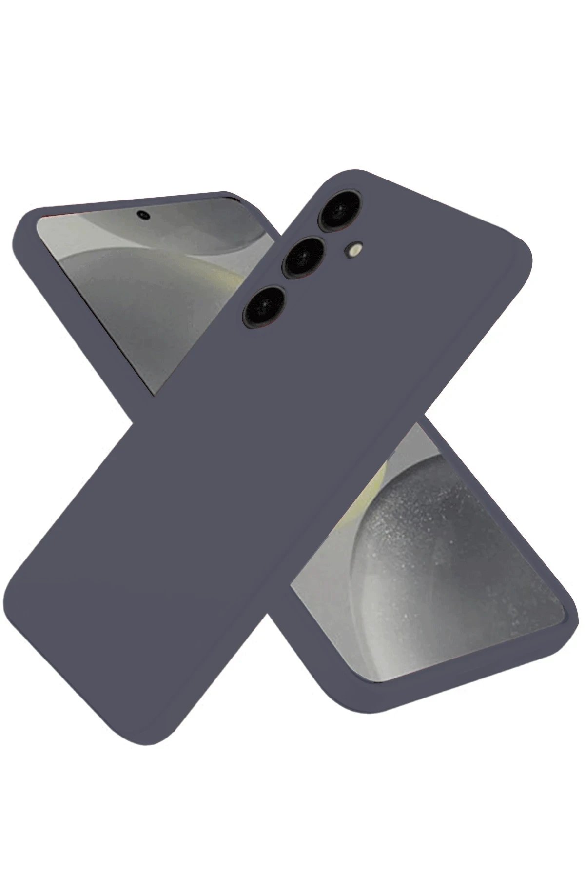 Samsung Galaxy A36 Kılıf First Silikon - Gri-(5796)