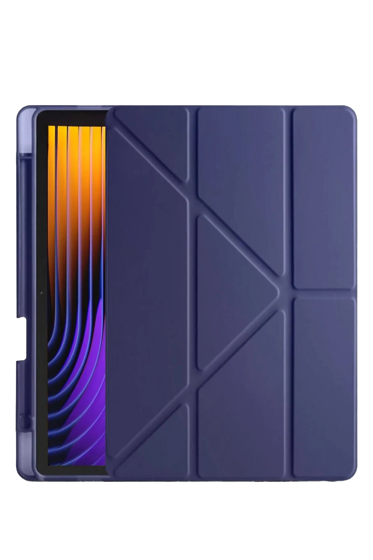 Xiaomi Pad 7 Pro Kılıf Kalemlikli Mars Tablet Kılıfı - Lacivert-(5796)
