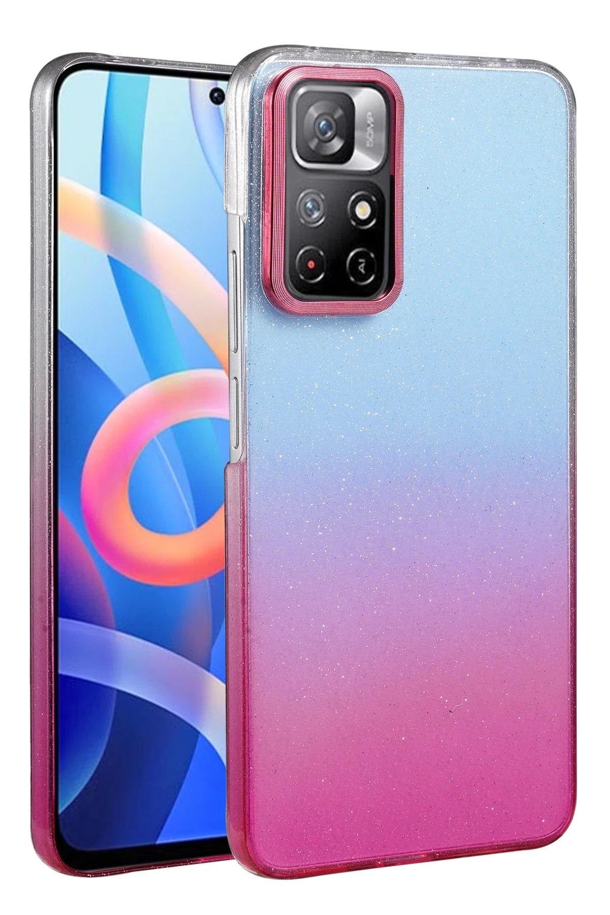Xiaomi Redmi Note 11 Pro Glossy Kapak - Pembe-(5796)