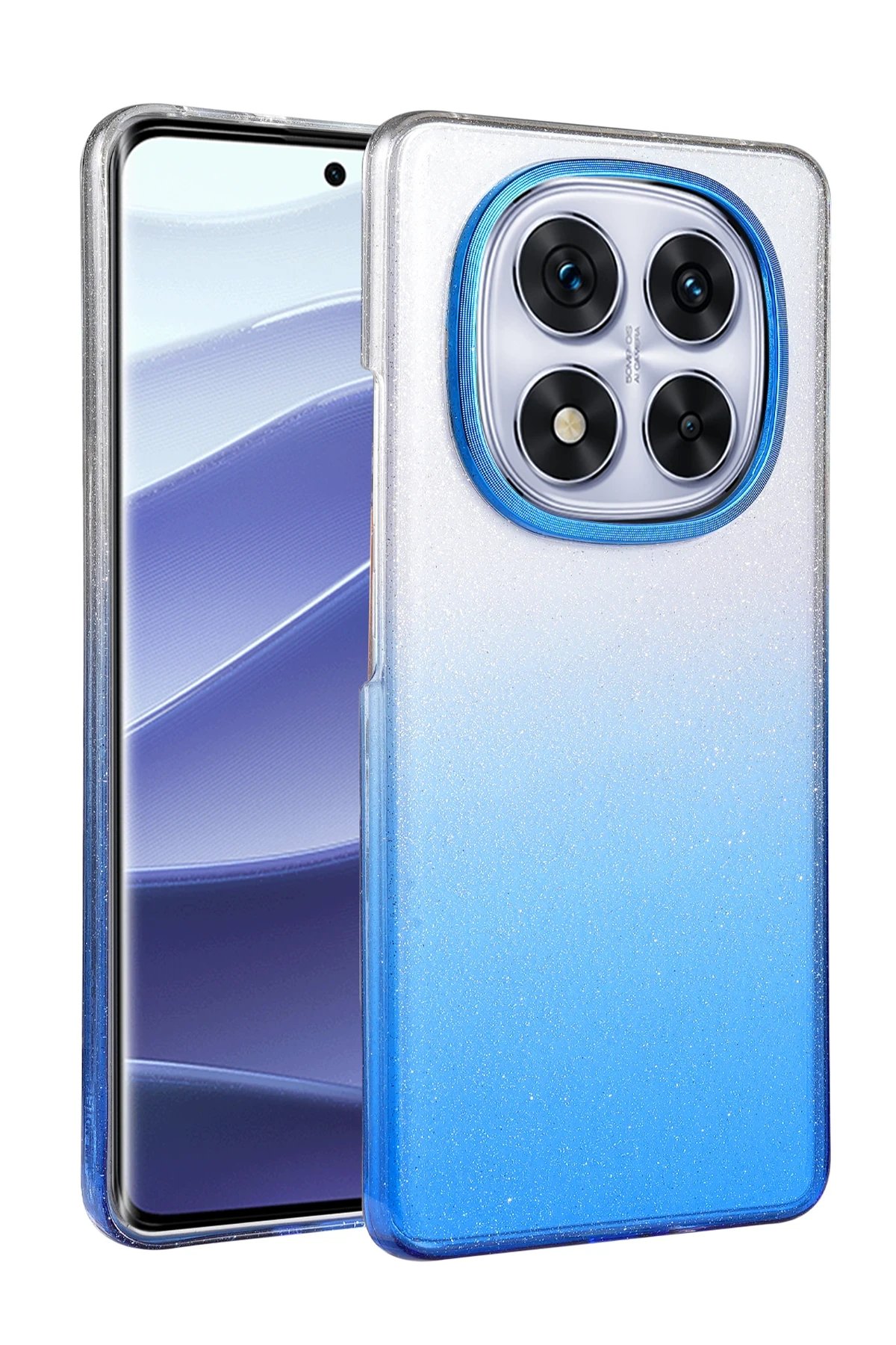 Xiaomi Redmi Note 14 Pro Plus Glossy Kapak - Mavi-(5796)
