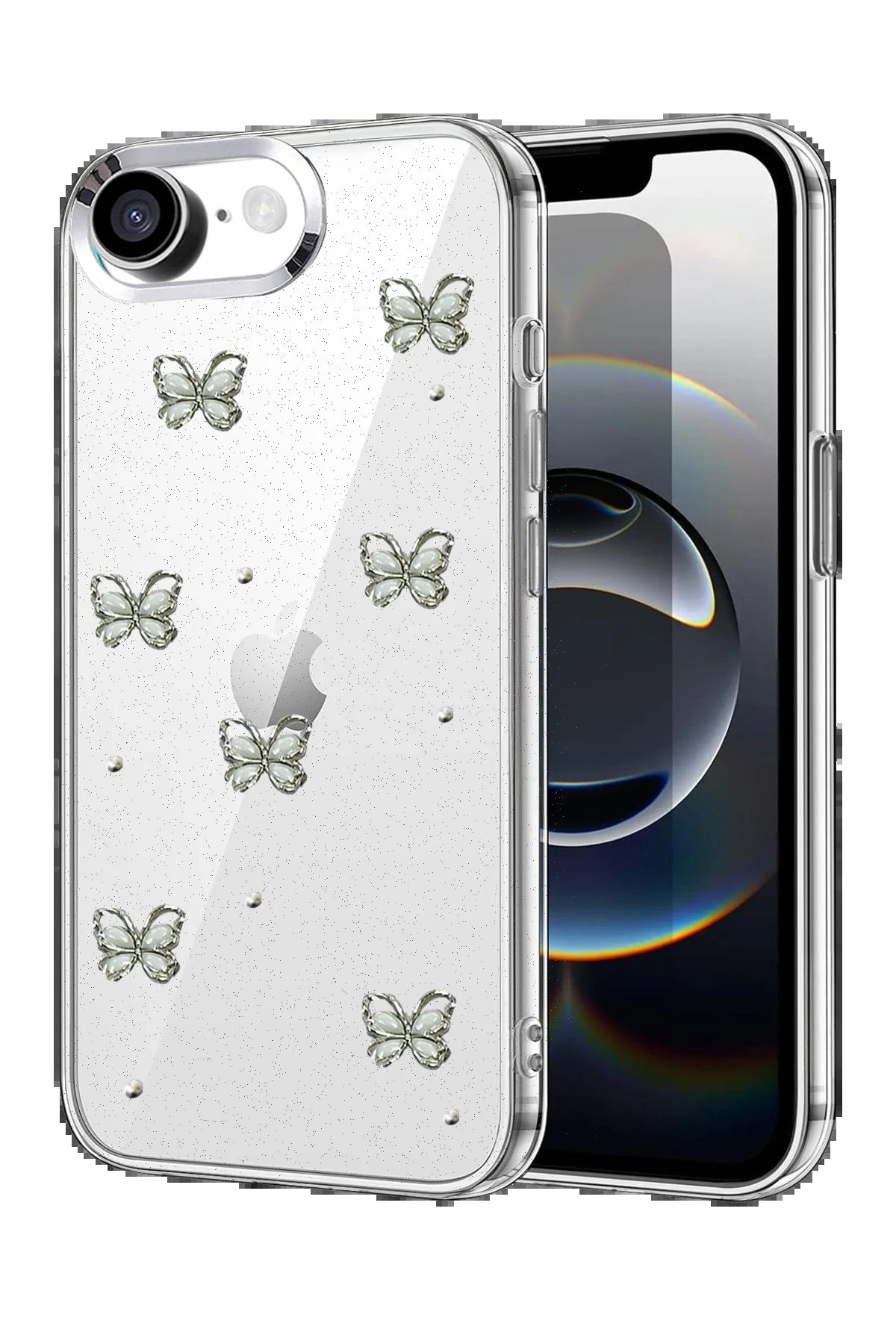 Apple iPhone 16E Fiyonk Desenli Kapak - Desen 1-(5796)