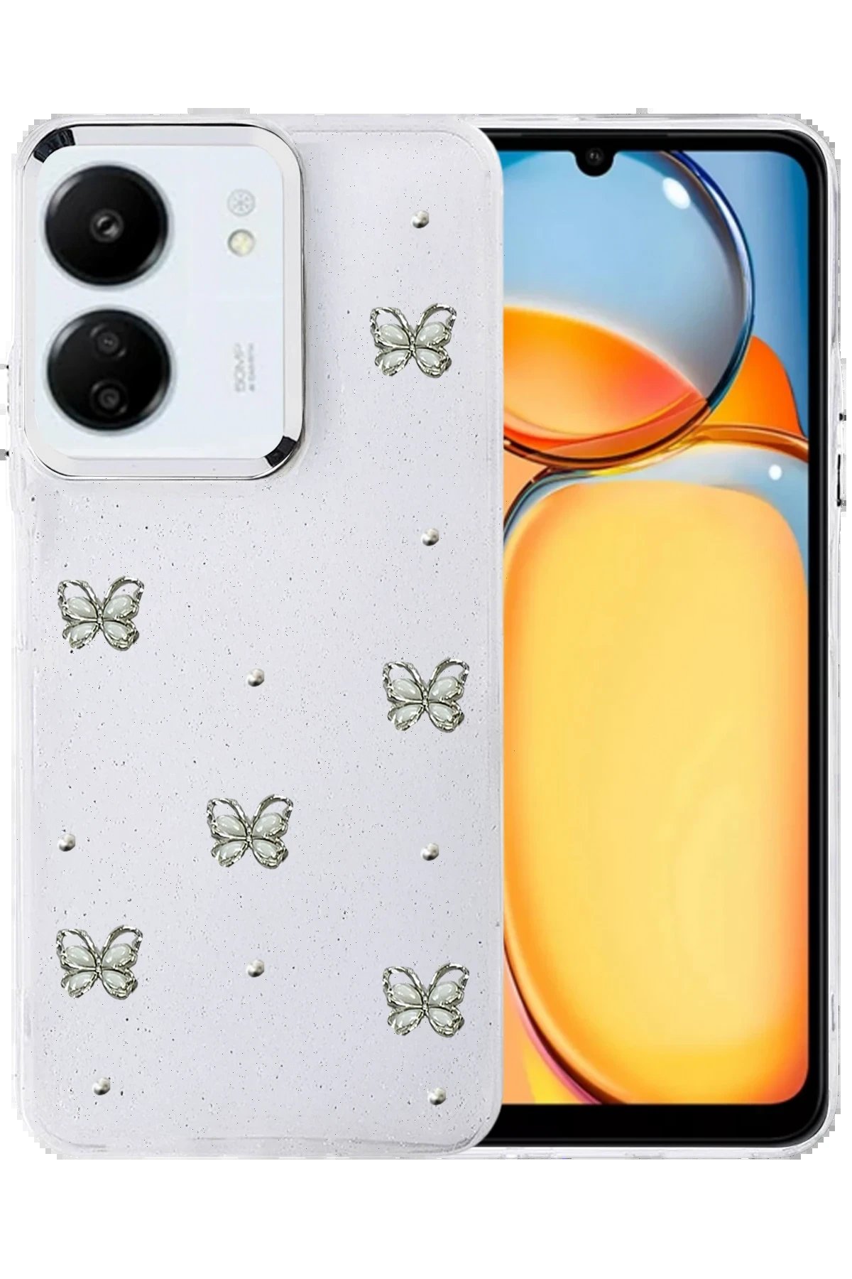 Xiaomi Redmi 13C Fiyonk Desenli Kapak - Desen 1-(5796)