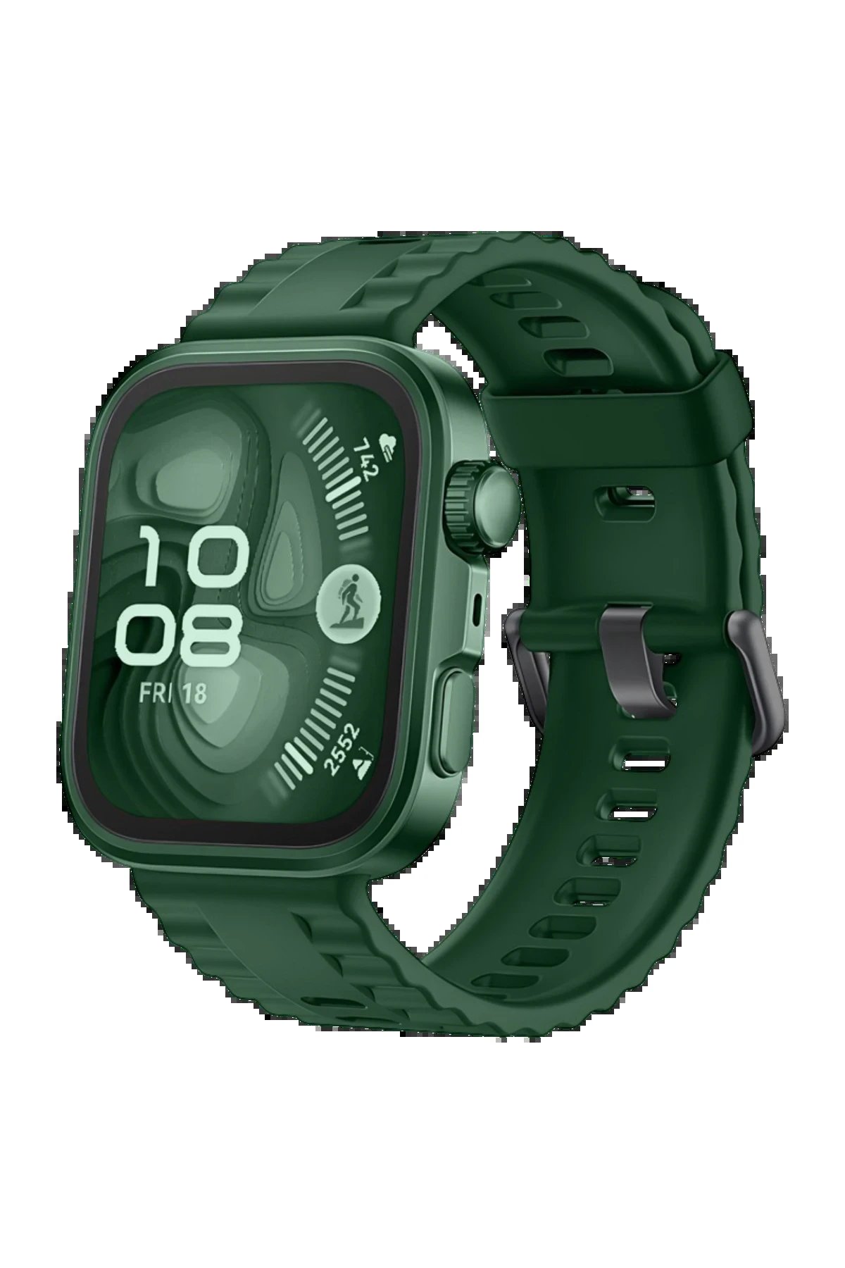 Huawei Fit 4 Nova Silikon Kordon - Koyu Yeşil-(5796)