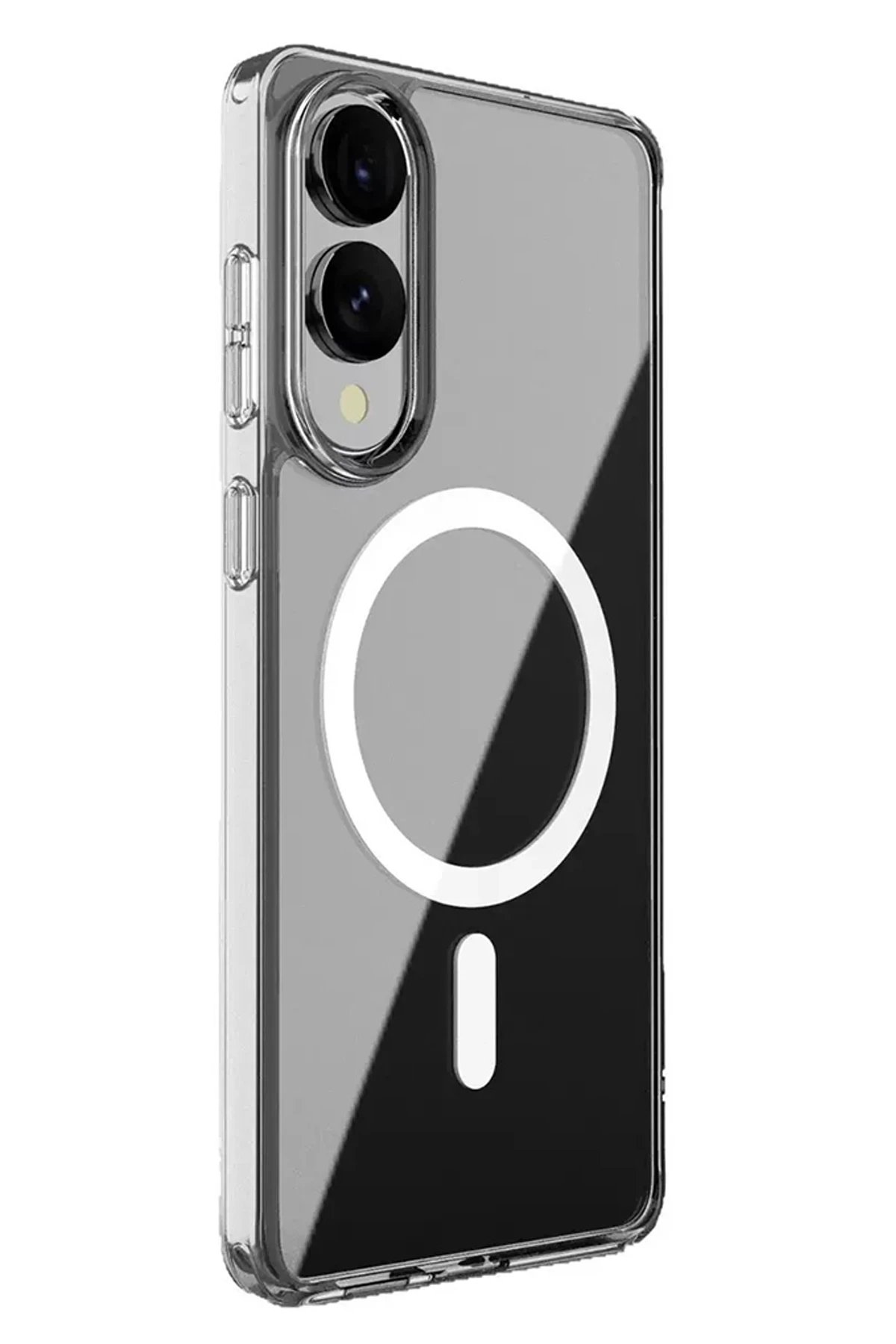 Samsung Galaxy S25 Edge Kılıf Magneticsafe Şeffaf Silikon - Şeffaf-(5796)