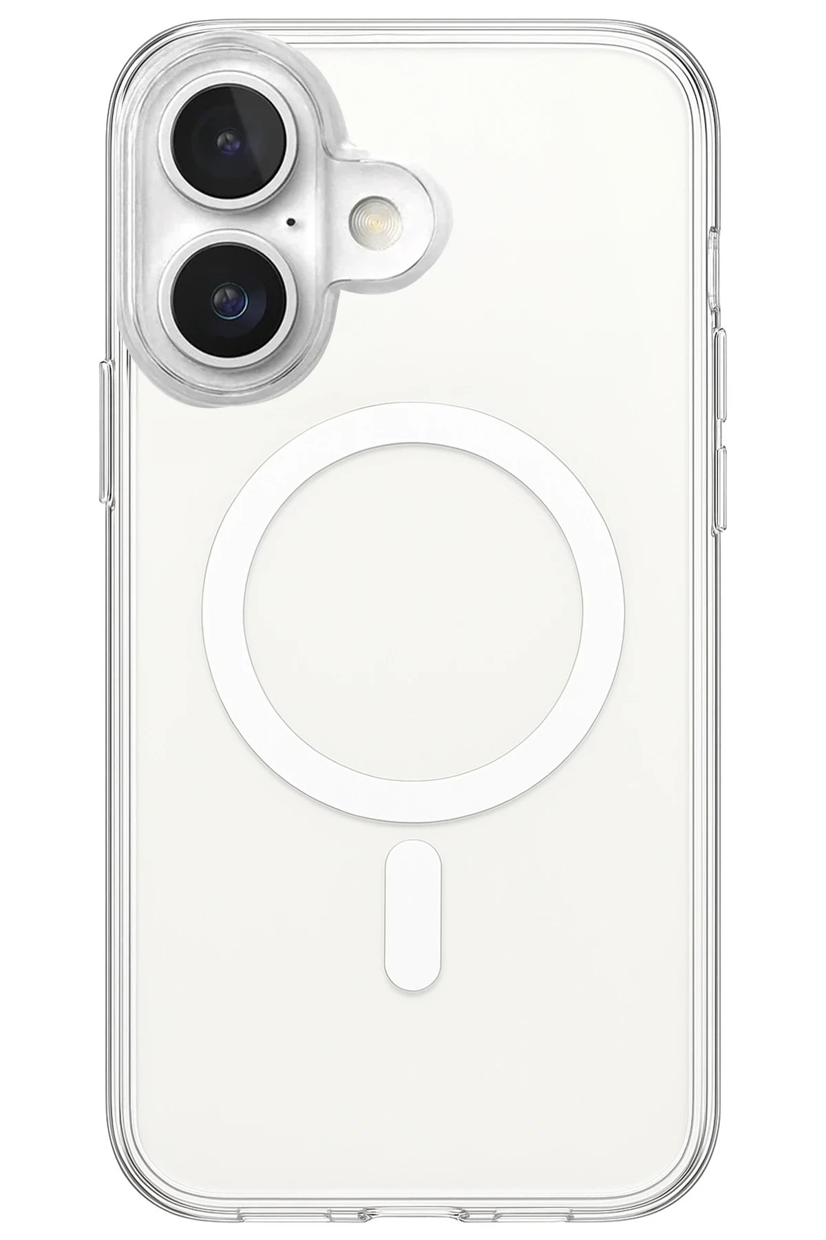iPhone 17 Kılıf Magneticsafe Şeffaf Silikon - Şeffaf-(5796)